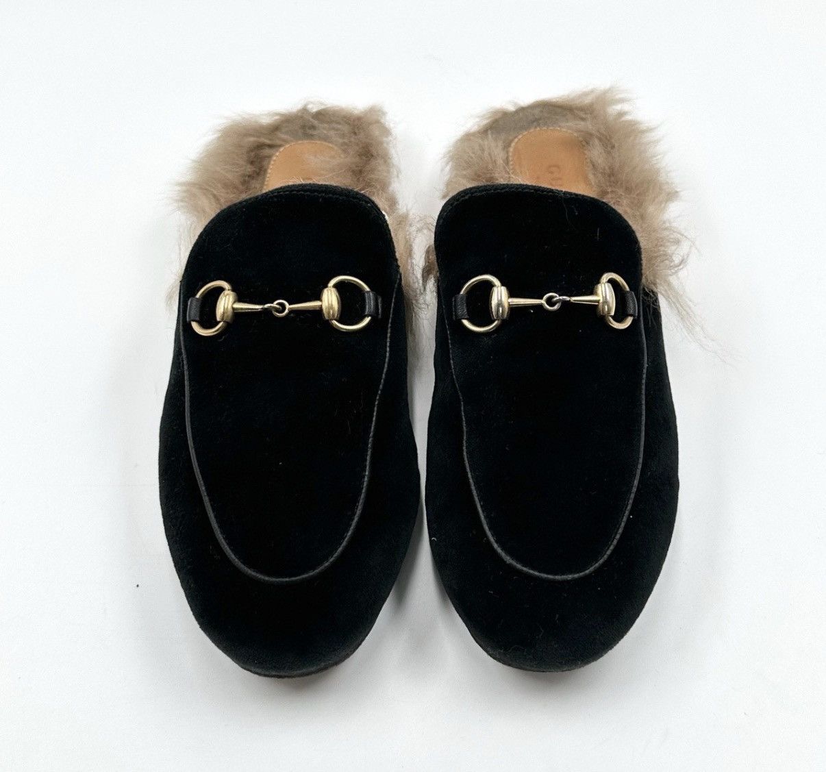 Gucci Gucci/Horsebit Velvet Fur-Lined Mule Slippers K12 Size US 7 / IT 37 - 2 Thumbnail