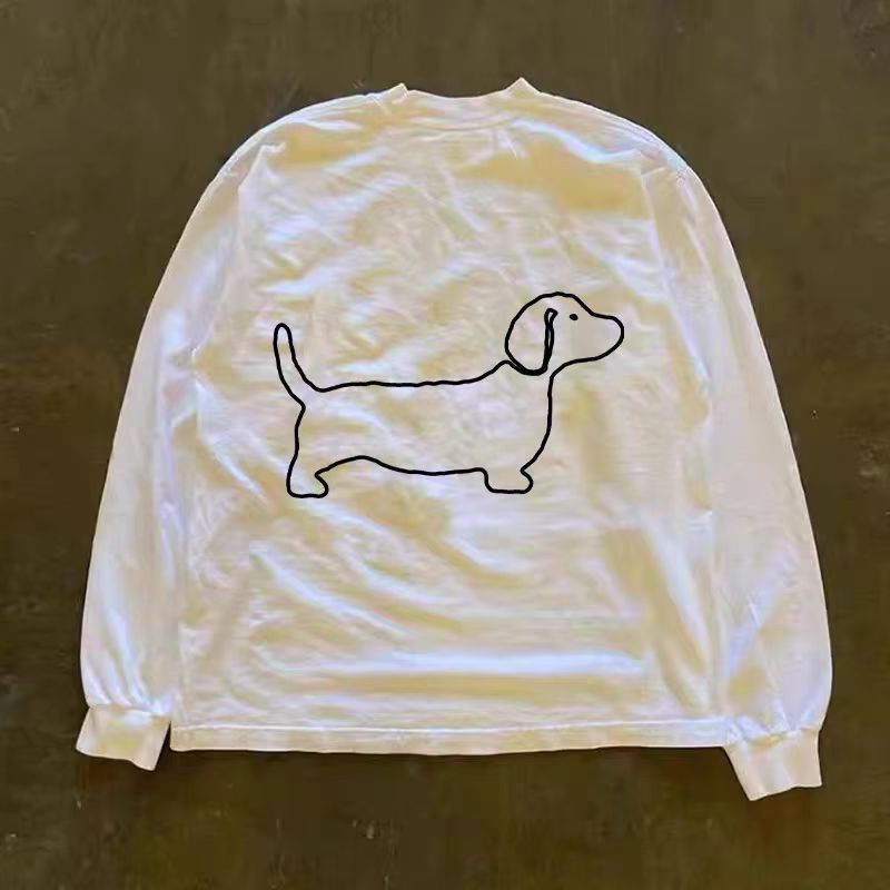 Vintage White washed vintage dachshund print long-sleeved t-shirt Size US M / EU 48-50 / 2 - 1 Thumbnail