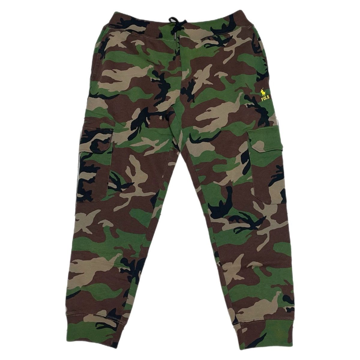 image of Polo Ralph Laurent Woodland Camo Cargo Sweatpants Xxl, Men's (Size 36)