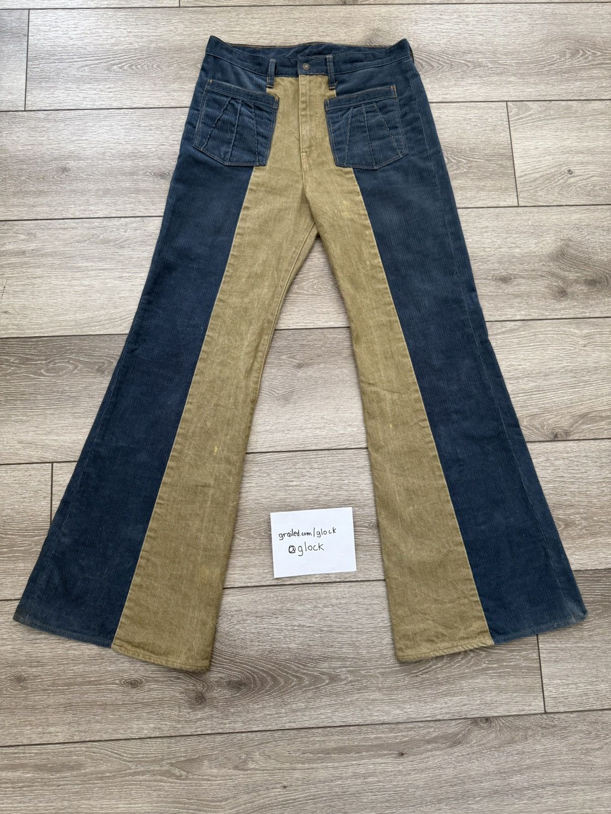 Kapital Kapital Corduroy Two Tone Gyspy Flare Pants Size 30 Size US 30 / EU 46 - 1 Thumbnail