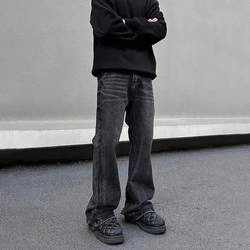Jean Washed Black Stacked Denim Jeans Size US 31 - 3 Thumbnail