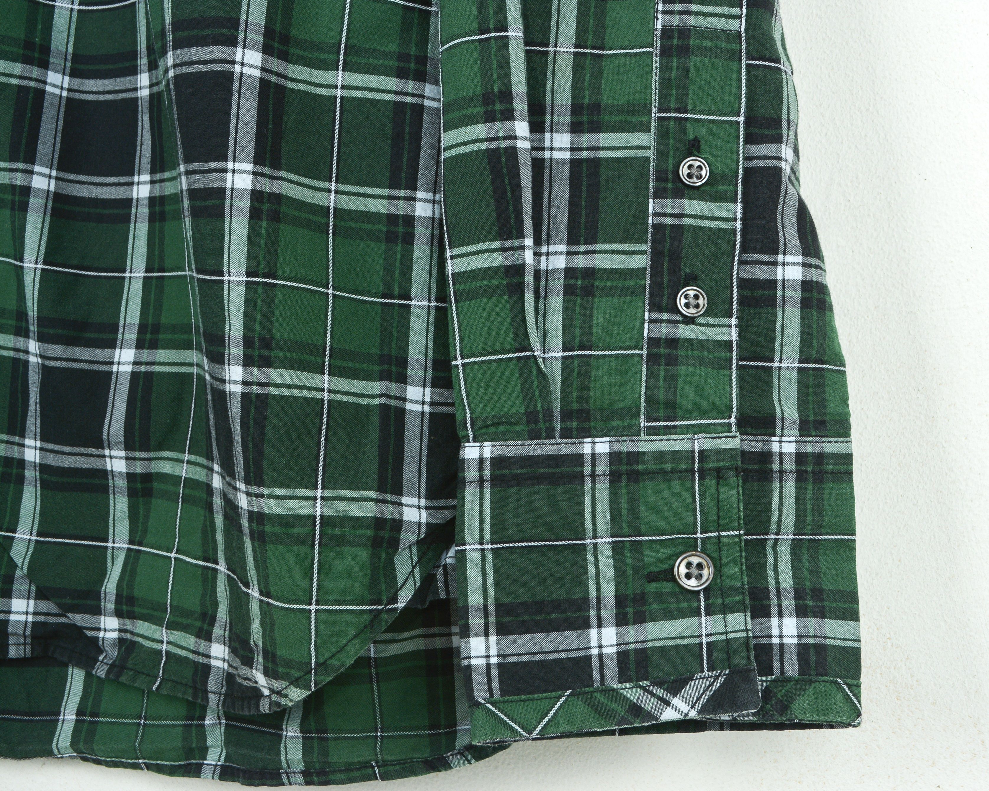 Other POCO LOCO Cotton Shirt Stitched Checked Green Button Up Size US M / EU 48-50 / 2 - 4 Thumbnail