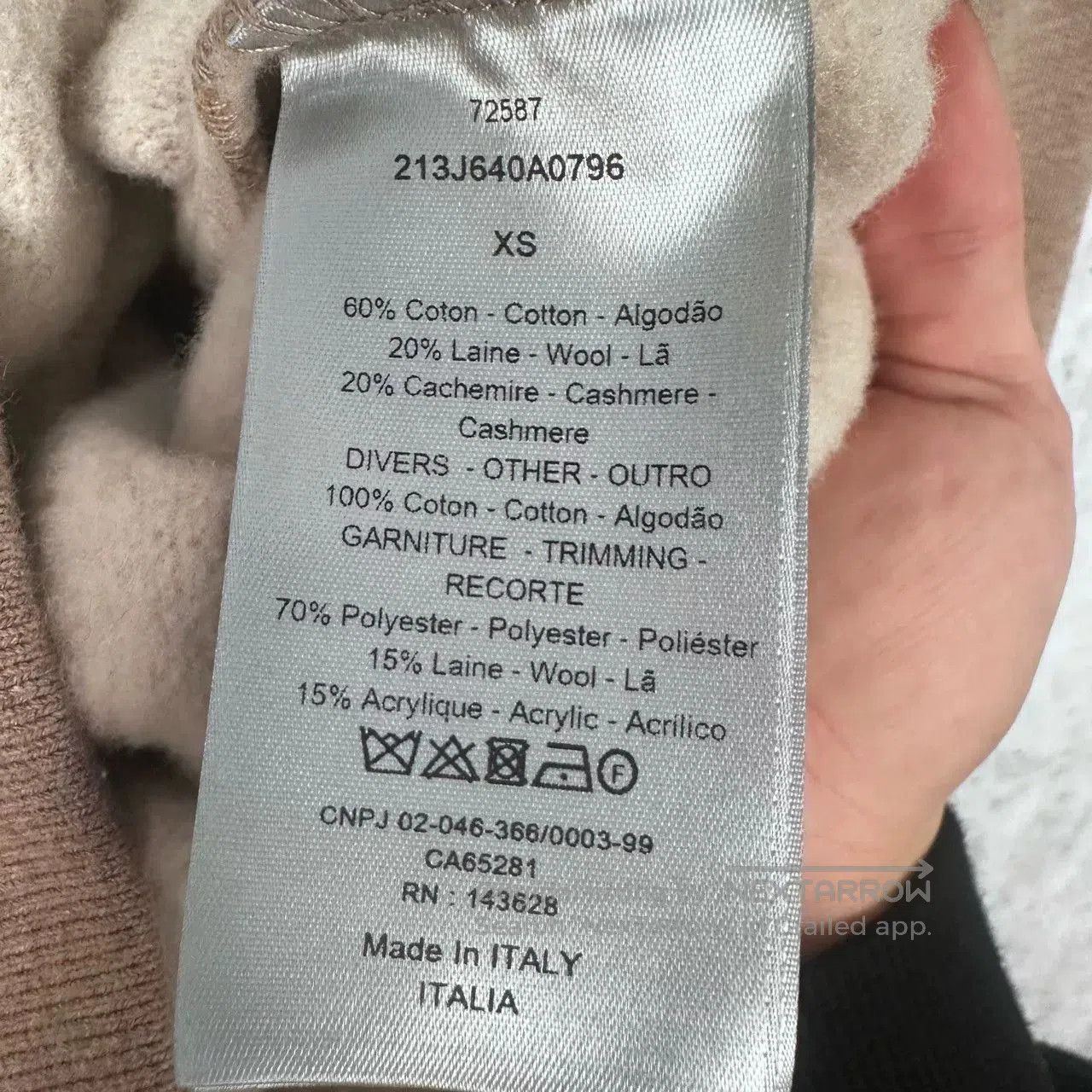 Dior Dior Beige Hoodie XS. Size US XS / EU 42 / 0 - 4 Thumbnail