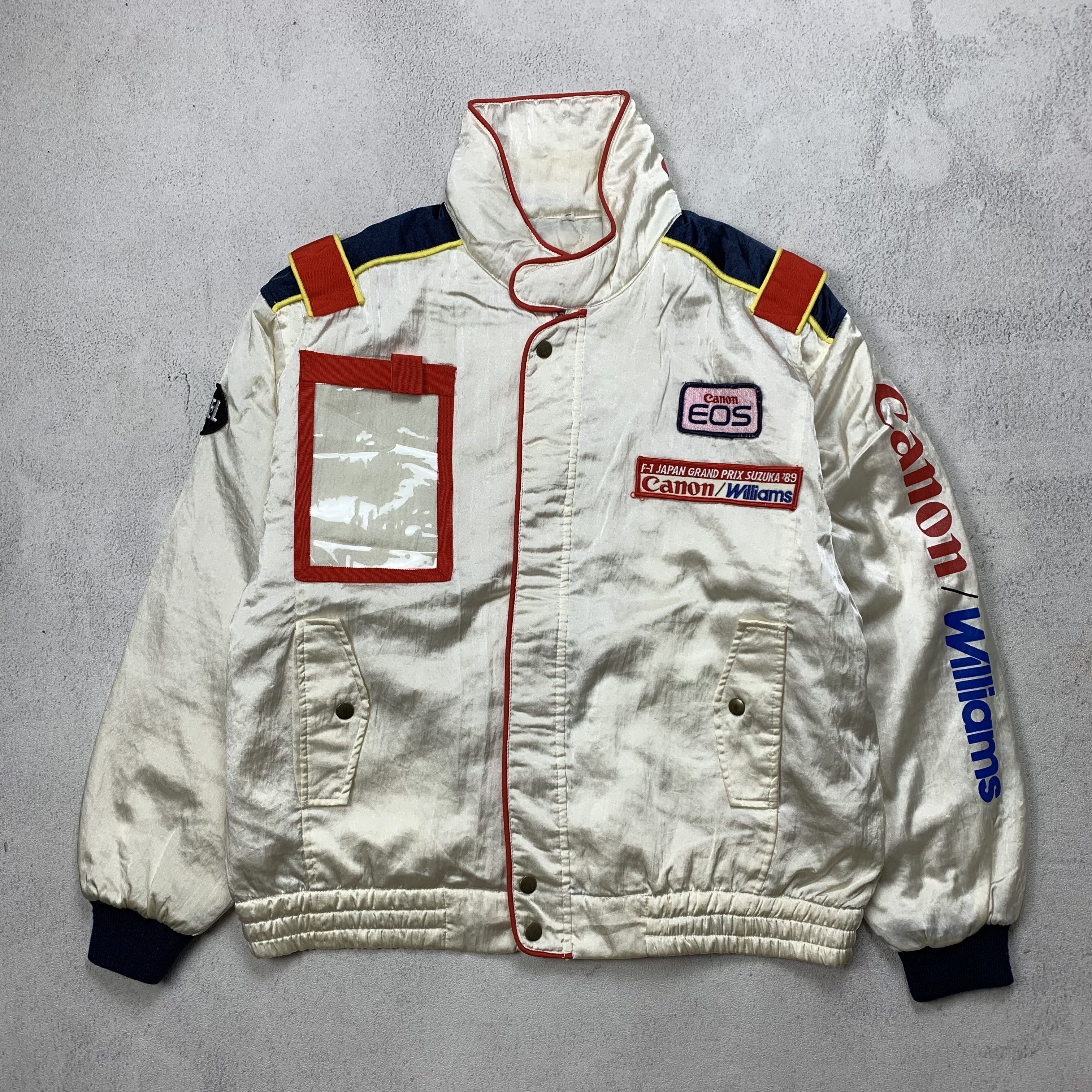 image of Gear For Sports x Racing Canon Williams F1 Japan Grand Prix Suzuka 1989 Jacket in White (Size Large