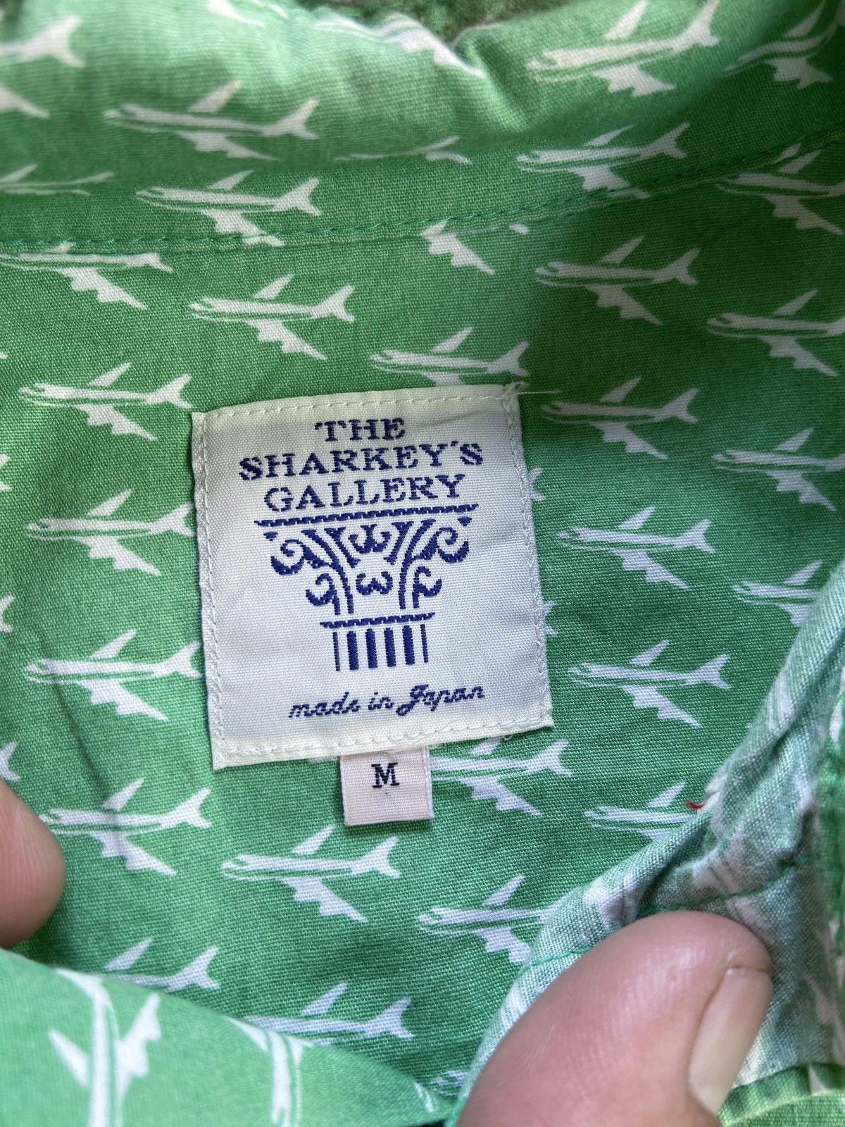 If Six Was Nine JAPANESE THE SHARKEY'S PRINTED PLANES BUTTON DOWN SHIRT Size US M / EU 48-50 / 2 - 10 Thumbnail