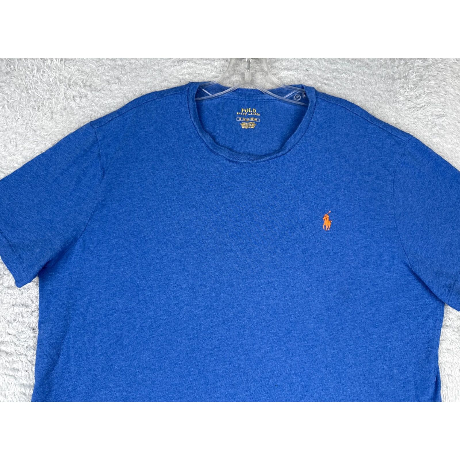 Ralph Lauren Polo Ralph Lauren Shirt Men Extra Large Blue Cotton Crew Neck Short Sleeve Pony Mens Size US XL / EU 56 / 4 - 4 Thumbnail