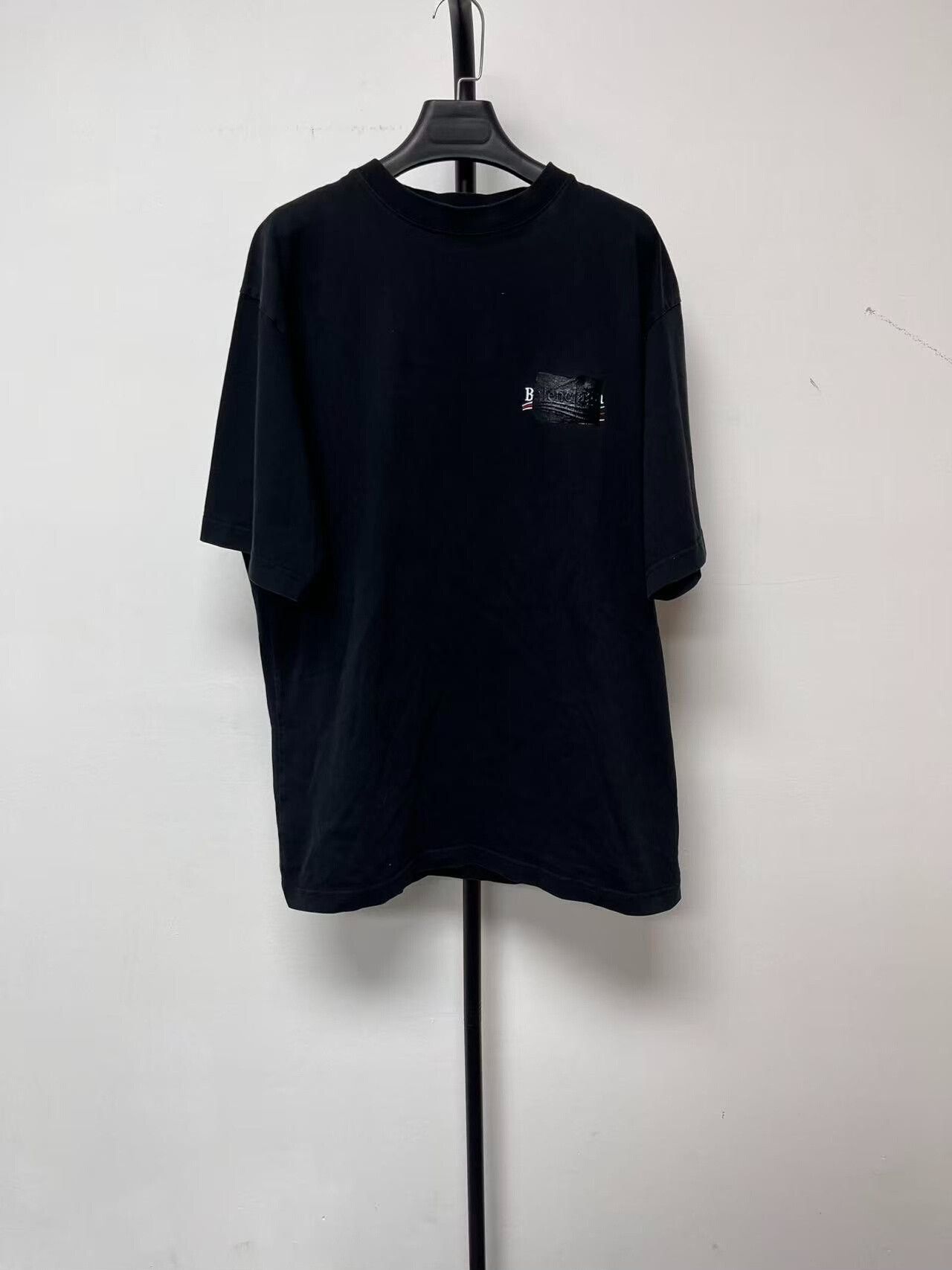 Balenciaga Balenciaga Men's Logo Print Round Neck T-shirt Size US XS / EU 42 / 0 - 1 Thumbnail