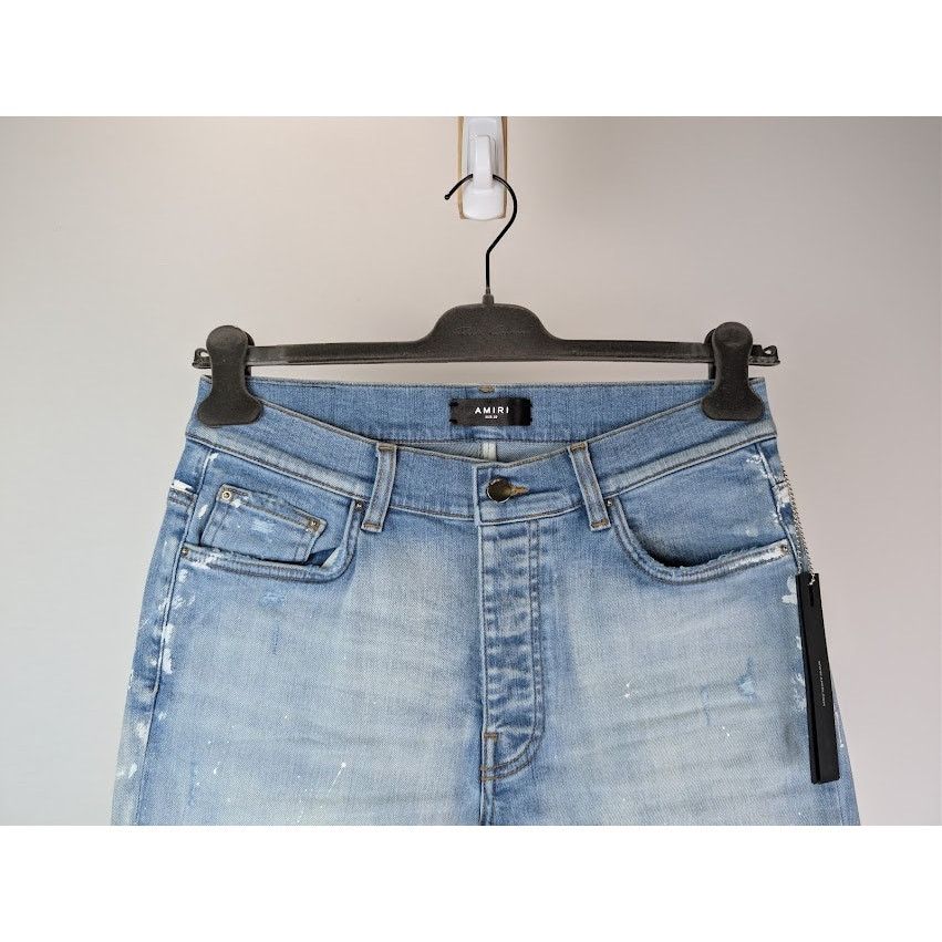 Amiri o1rshd1 MA Drip Skinny Denim Jeans in Light Indigo 32 Size US 32 / EU 48 - 3 Thumbnail