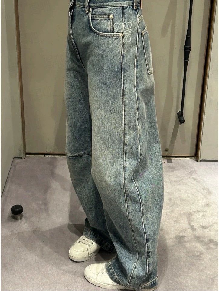 Loewe LOEWE SS25 Anagram Logo pocket zipper loose cut jeans Size 24" / US 00 / IT 34 - 3 Thumbnail
