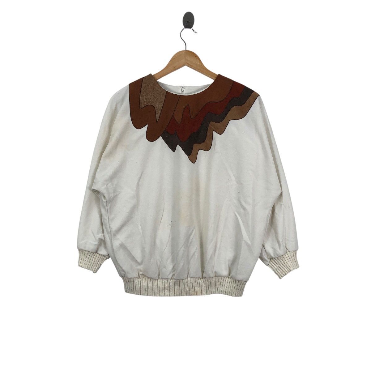 Vintage Vintage LESLIE FAY Union Made Made in Usa Art Sweatshirt Size L / US 10 / IT 46 - 1 Thumbnail