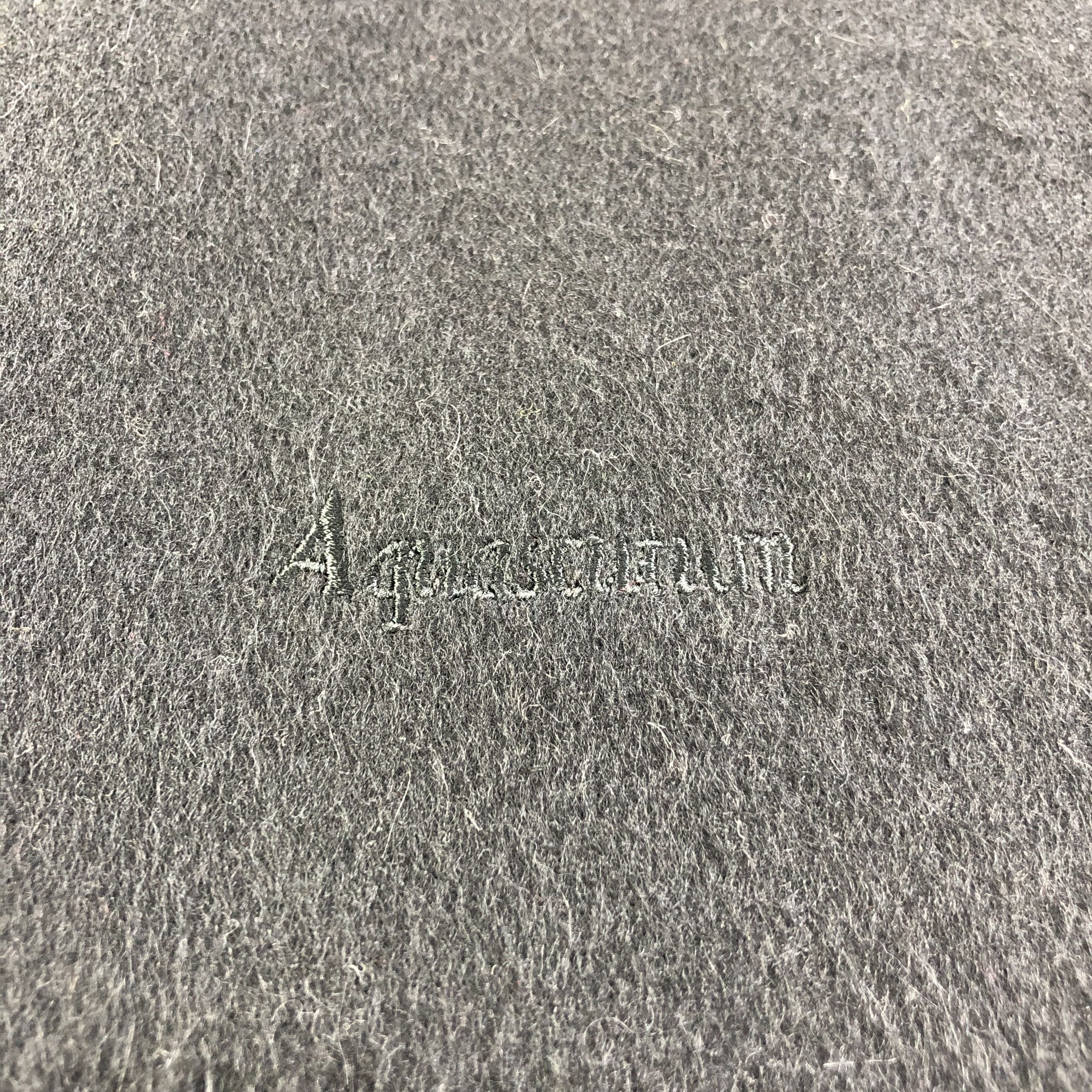Aquascutum Aquascutum Plain Black Cashmere Scarf Muffler V1613 Size ONE SIZE - 3 Thumbnail