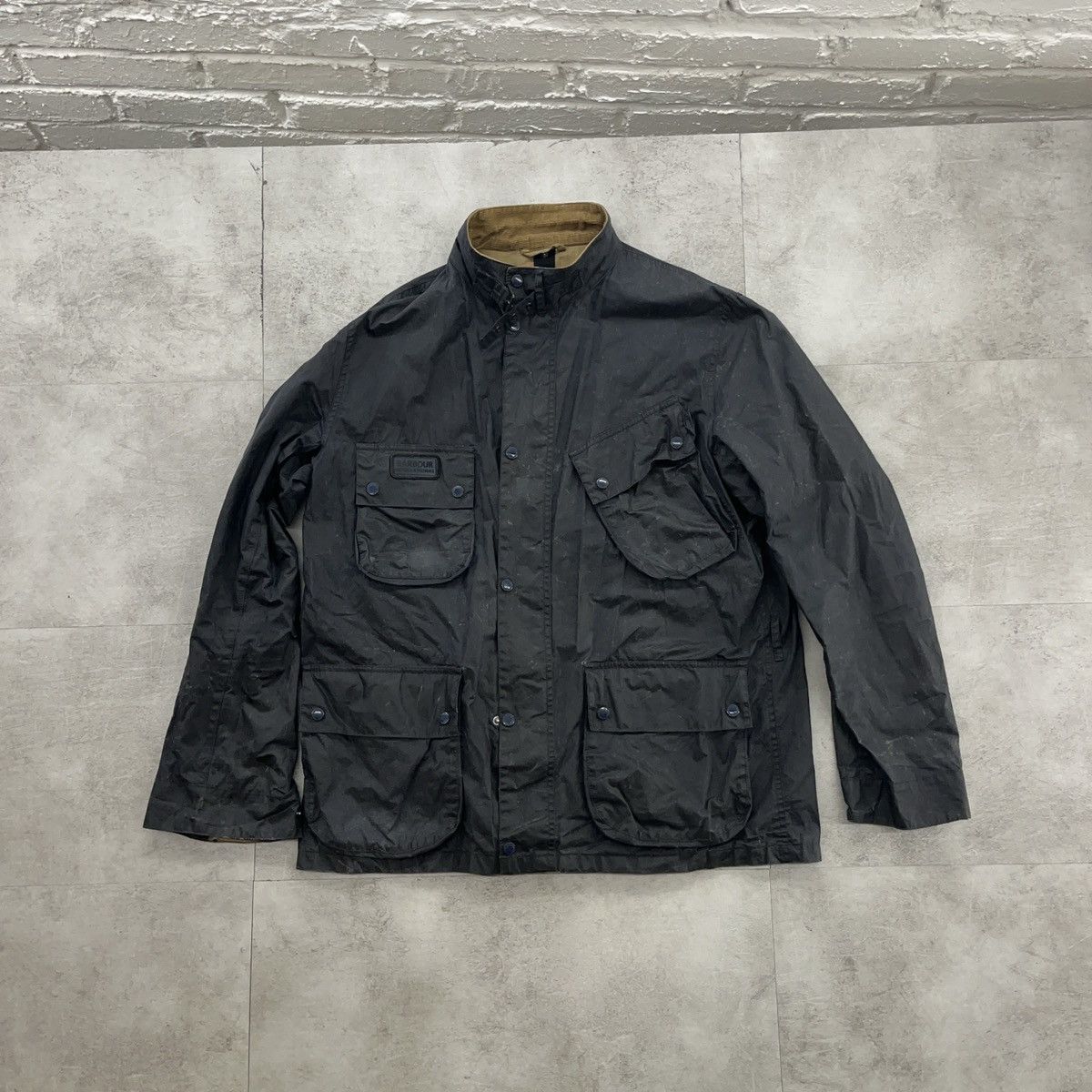 Barbour International Wax Cotton Jacket Men XL