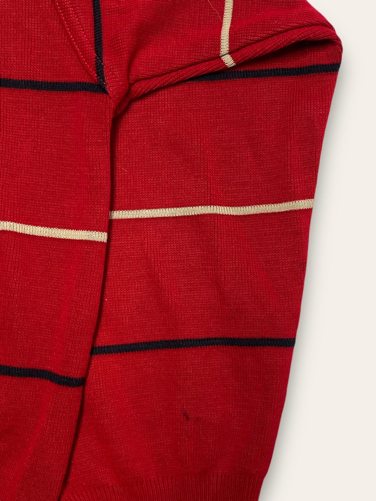 Paul & Shark 90s Vintage PAUL SHARK Red Striped 1/3 Zip Sweatshirt Size US XL / EU 56 / 4 - 7 Thumbnail