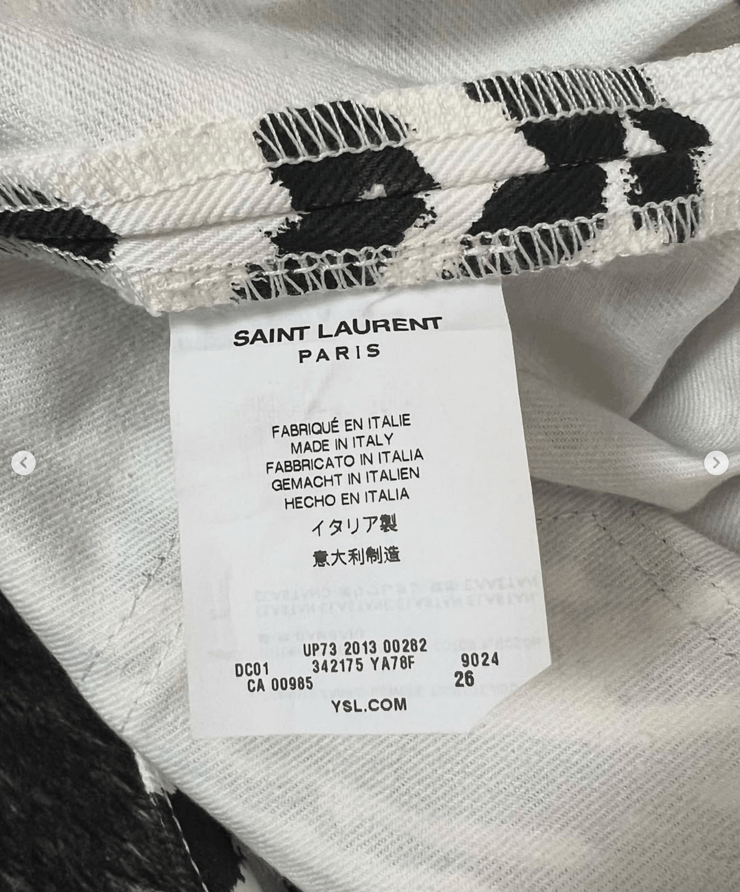 Saint Laurent Paris SS14 D01 Zebra Print Jeans Size US 26 / EU 42 - 9 Thumbnail