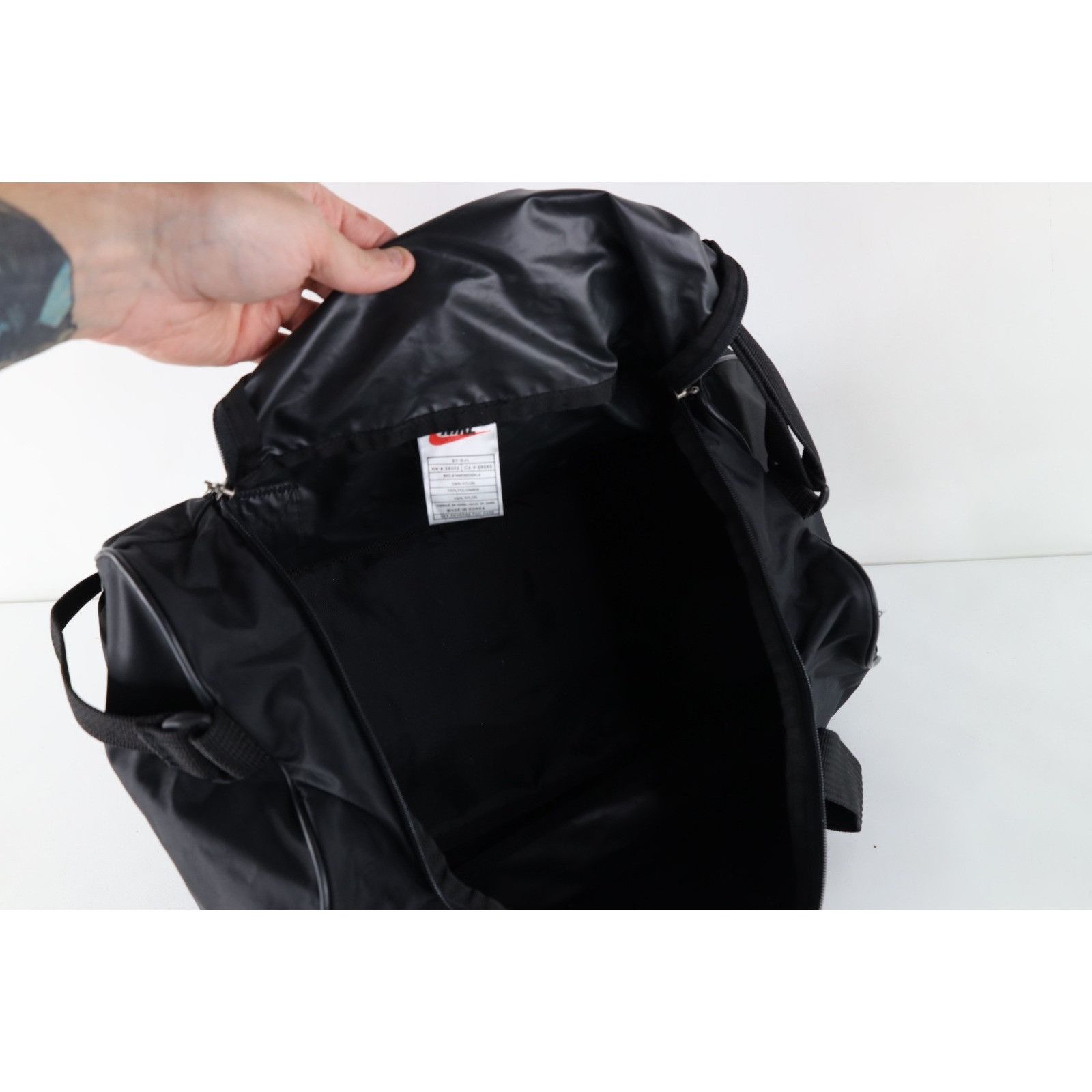 Nike Vintage 90s Nike Travis Scott Big Swoosh Handled Duffel Bag Size ONE SIZE - 10 Thumbnail