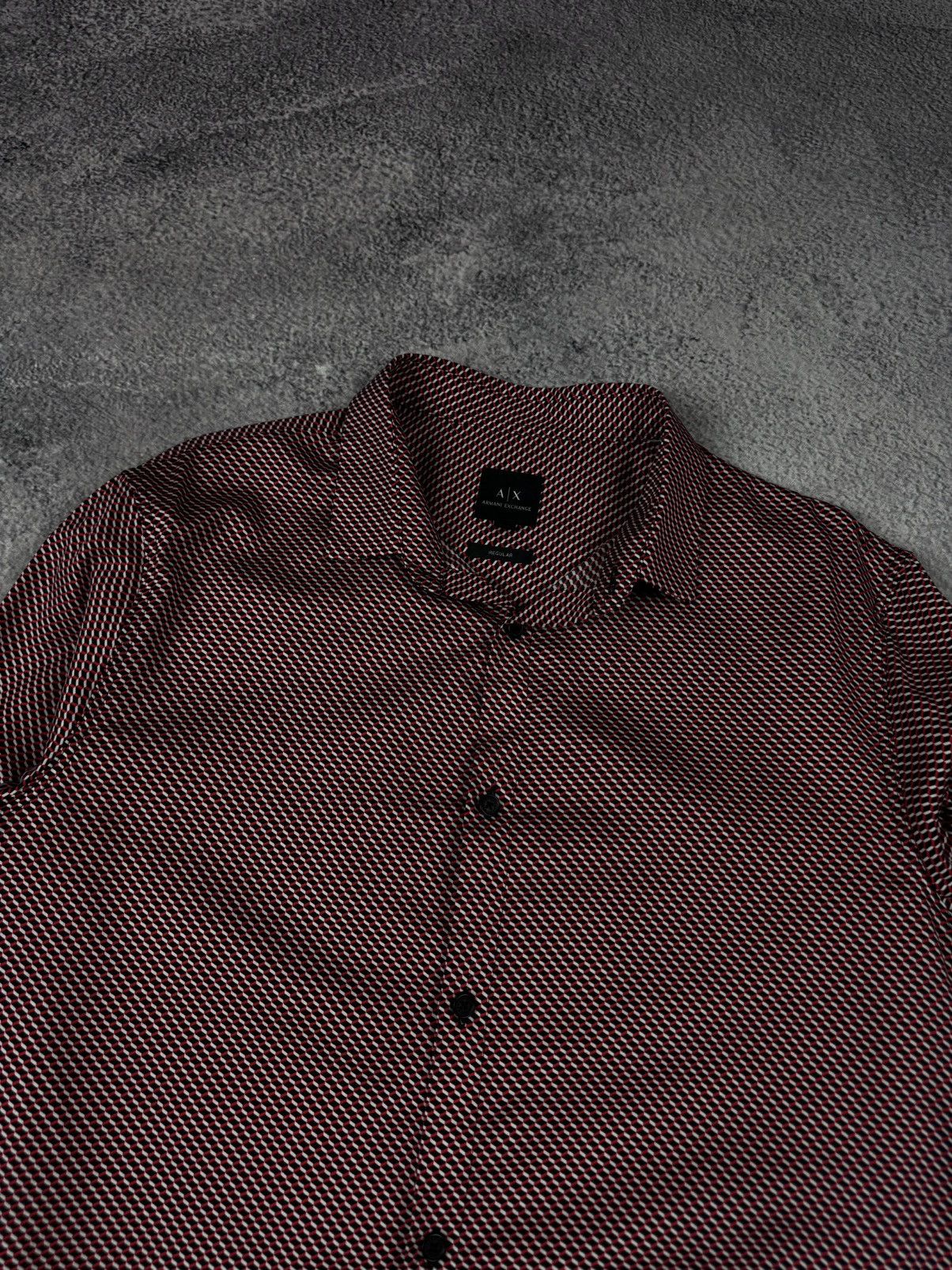 Armani Exchange × Designer ARMANI Exchange Printed Geometric Red Casual Shirt Size US M / EU 48-50 / 2 - 3 Thumbnail