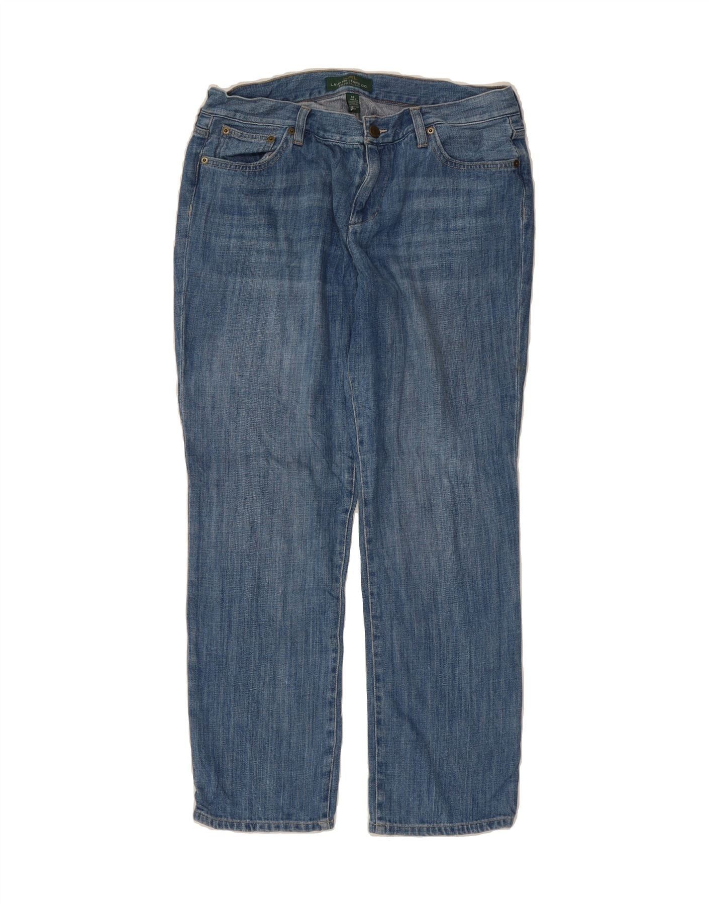 Ralph Lauren Womens Straight Jeans US 10 Large W34 L29 Blue Cotton Size 24" / US 00 / IT 34 - 1 Thumbnail