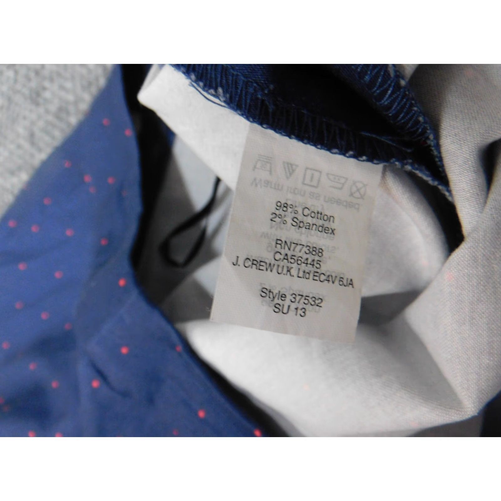 J.Crew J.CREW Skirt Women 8 Blue Pencil Straight Zip Dots Ruffle Lined Knit Cotton Short Fashion Casual Mid Rise Regular Size 30" / US 8 / IT 44 - 7 Thumbnail