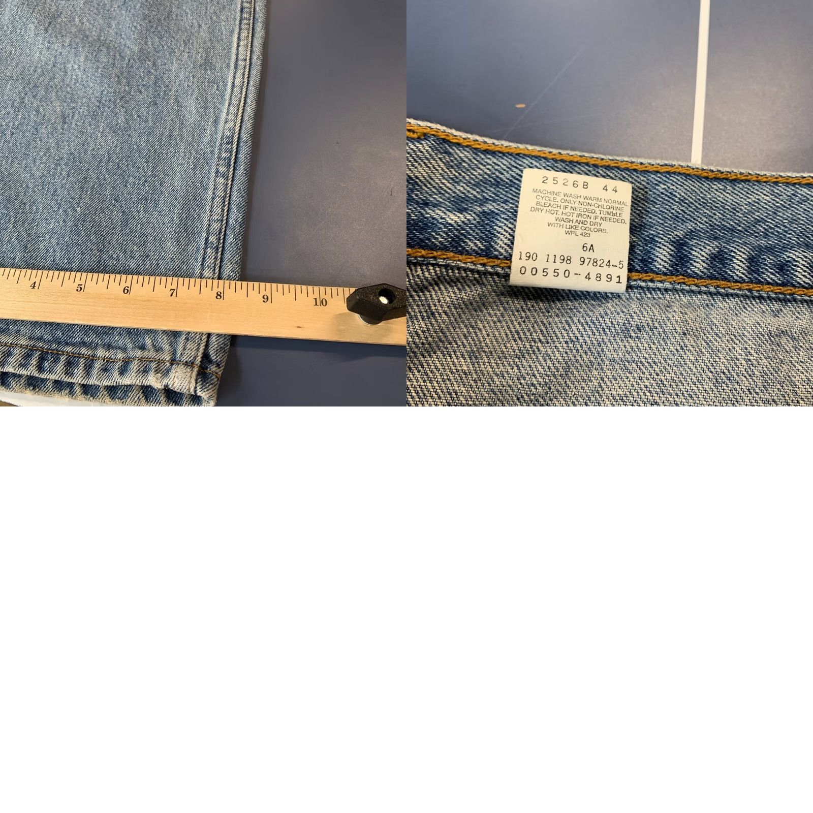 Levi's VINTAGE Levi's 550 Jeans Mens 34 Regular Blue Light Wash 90s Denim Straight 34x33 Inseam Mens Size US 34 / EU 50 - 11 Thumbnail
