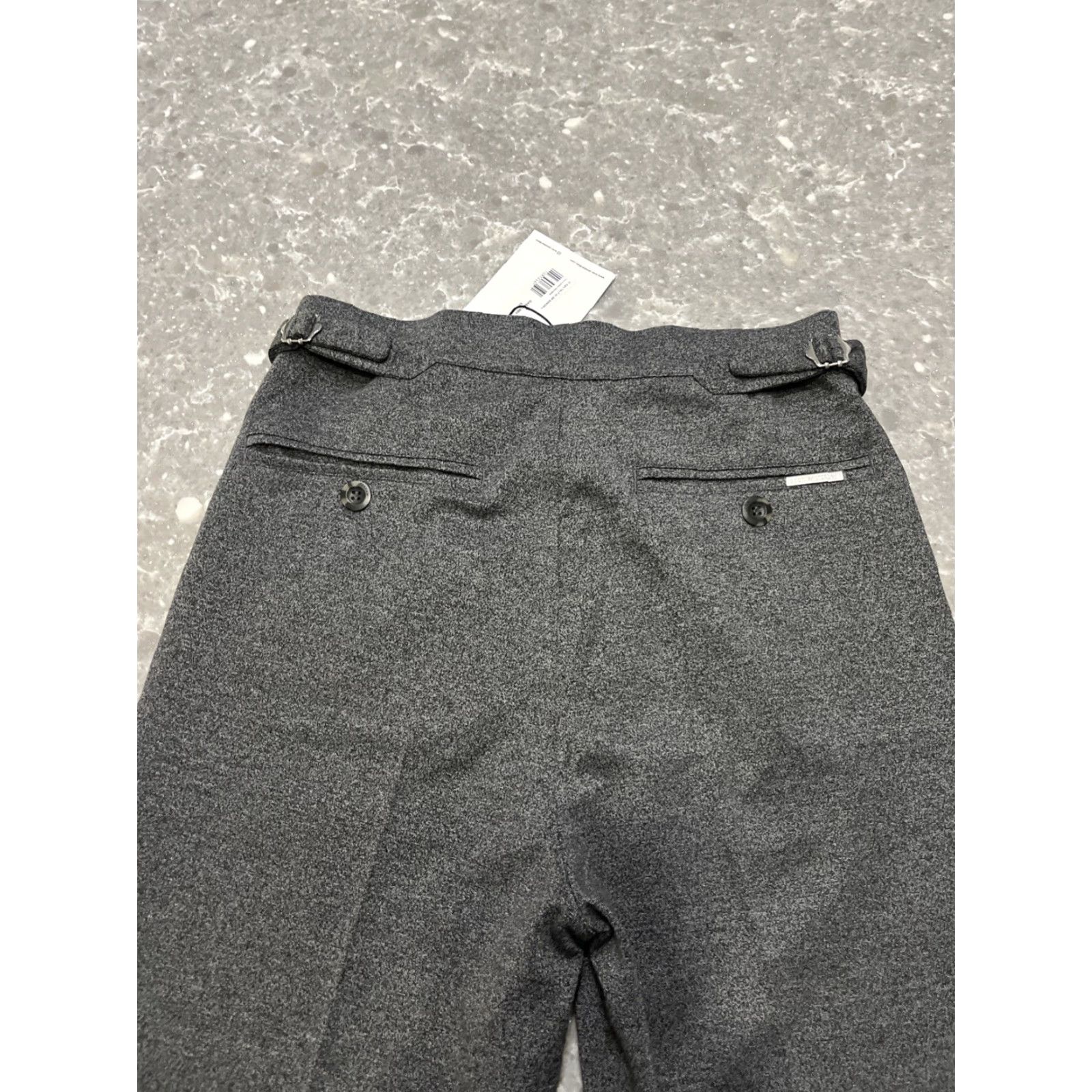 Vintage ICON Amsterdam Alessio Trousers Gray Size 30 New Women Dress Pants Regular Fit Button Zip Size ONE SIZE - 6 Thumbnail