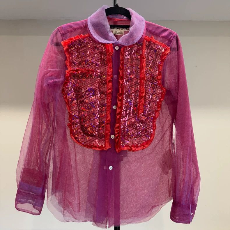Comme des Garcons Comme Des Garcons Sequin mesh shirt 2506-Nextarrow Size XS / US 0-2 / IT 36-38 - 1 Thumbnail