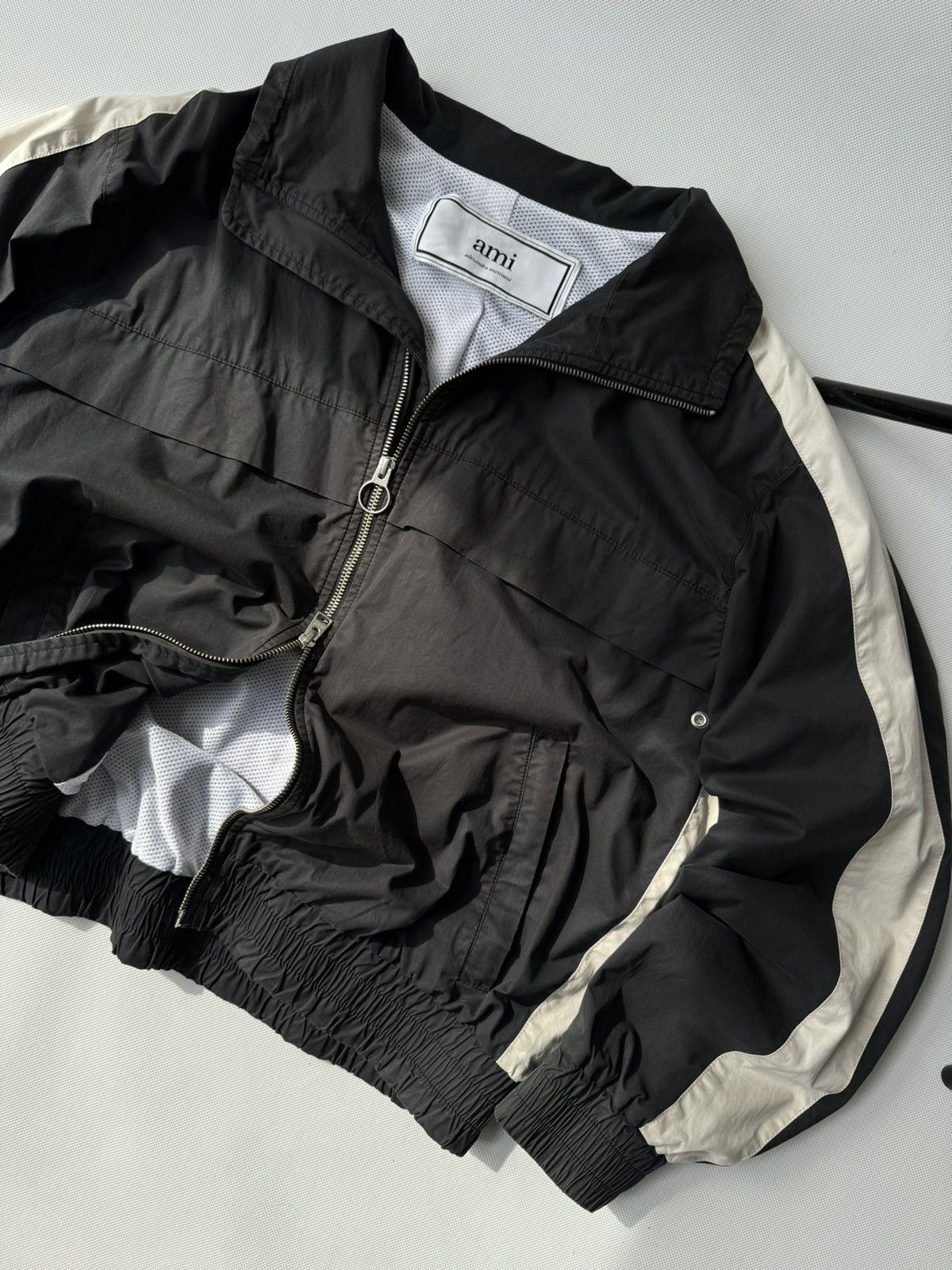 AMI AMI Paris Nylon Zip Up Bomber Light Jacket Size US L / EU 52-54 / 3 - 11 Thumbnail
