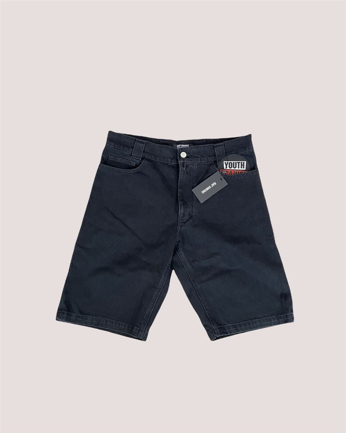 Raf Simons Raf Simons SS21 "Youth Against" Denim Shorts Rare Size US 33 - 1 Thumbnail