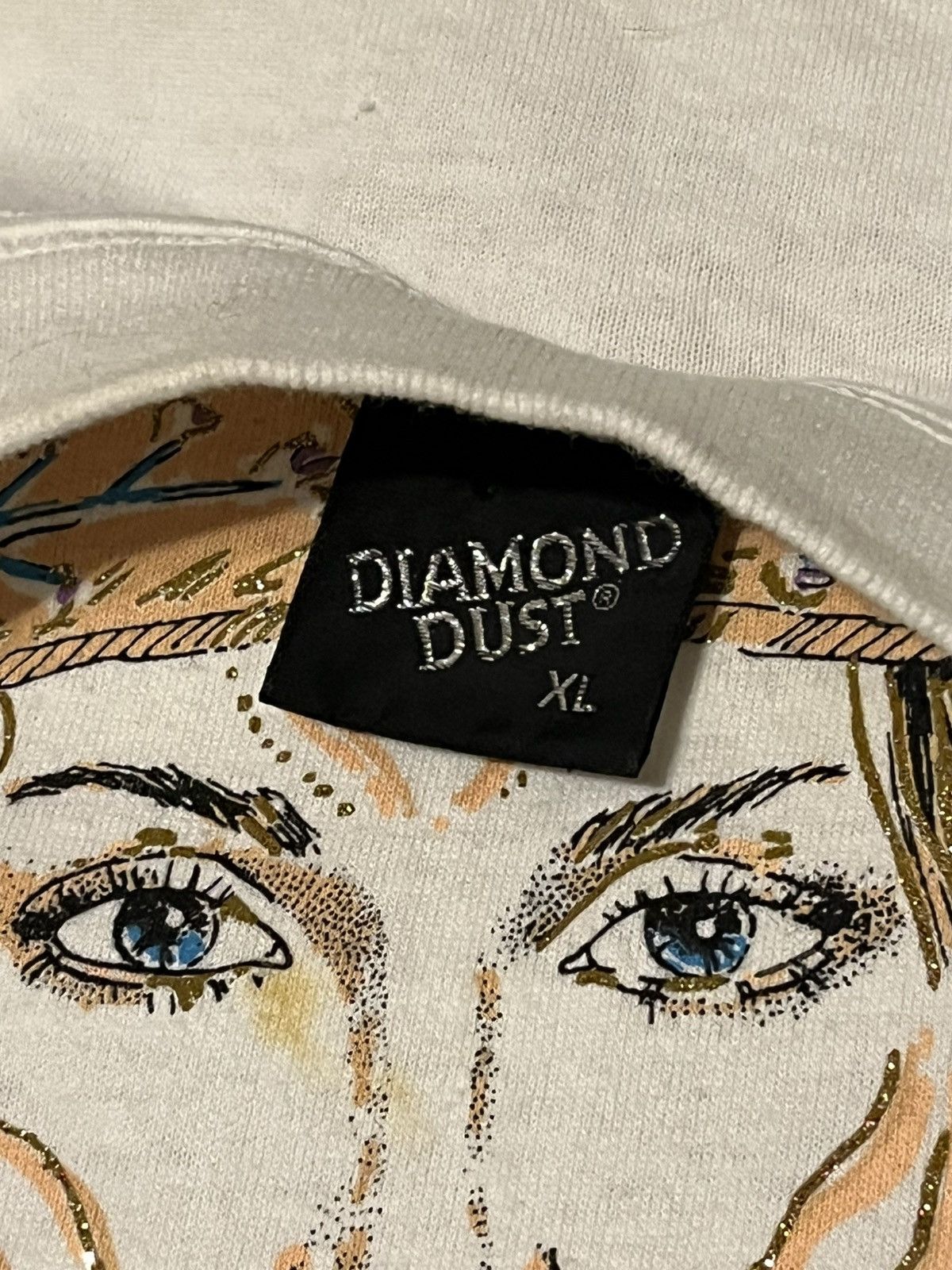 Vintage 90s Diamond Dust Native American Art T-Shirt XLarge White Size US XL / EU 56 / 4 - 4 Thumbnail