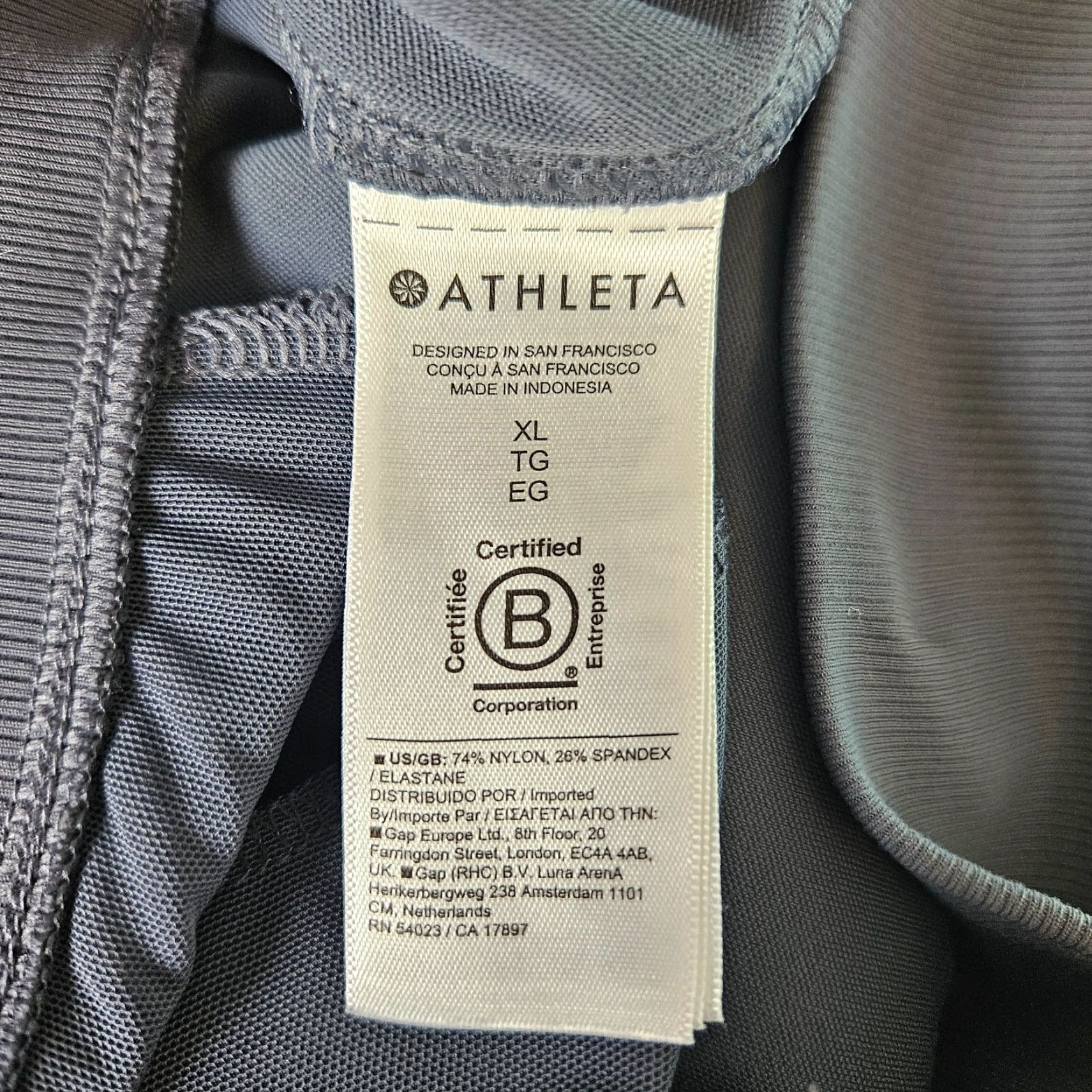 Athleta Athleta Womens Venice High Rise Track Stripe Wide Leg Pant XL Blue Size 40" / US 18 - 6 Thumbnail