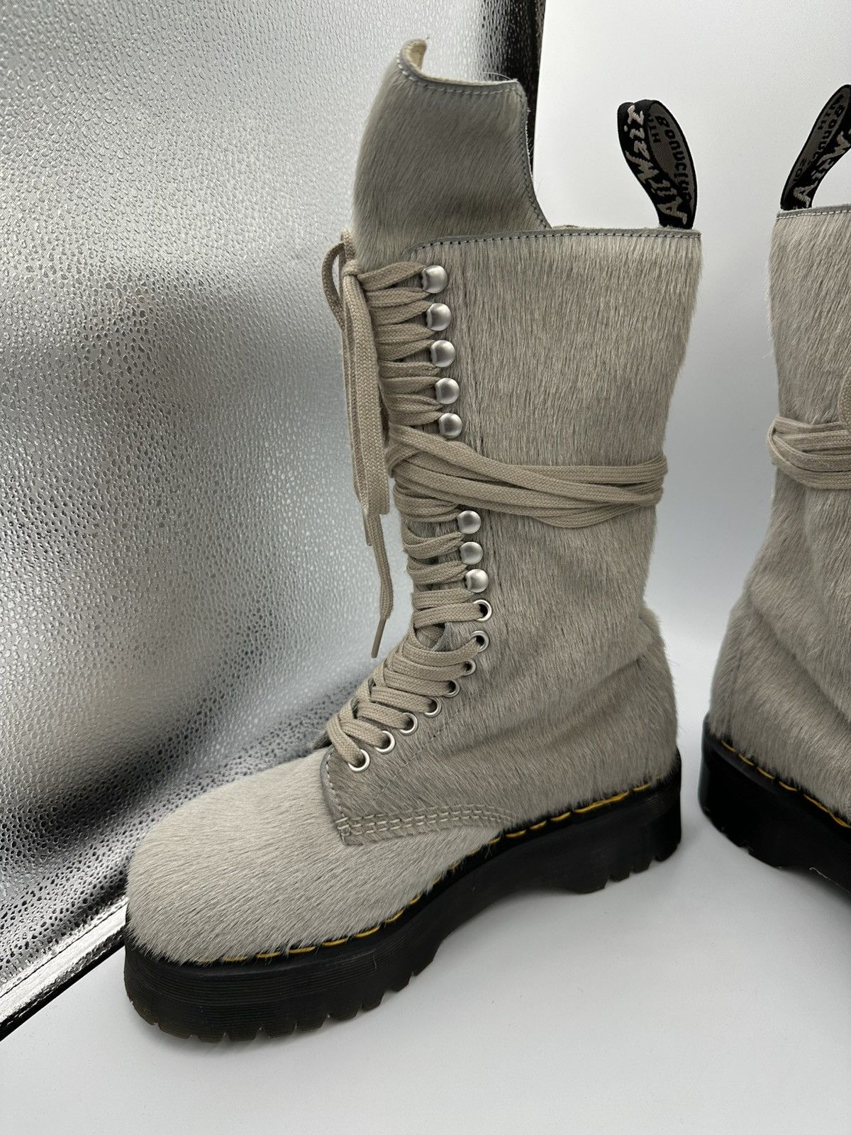 Dr. Martens × Rick Owens Rick Owens x Dr. Martens Pony Hair Boots Size US 7.5 / EU 40-41 - 2 Thumbnail