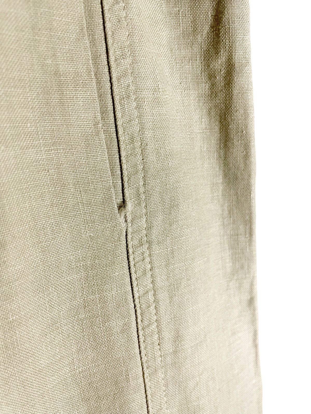 Sarah Pacini × Vintage Sarah Pacini Linen Baggy Beige Pants Size 2/M Made In Italy Size 26" / US 2 / IT 38 - 5 Thumbnail
