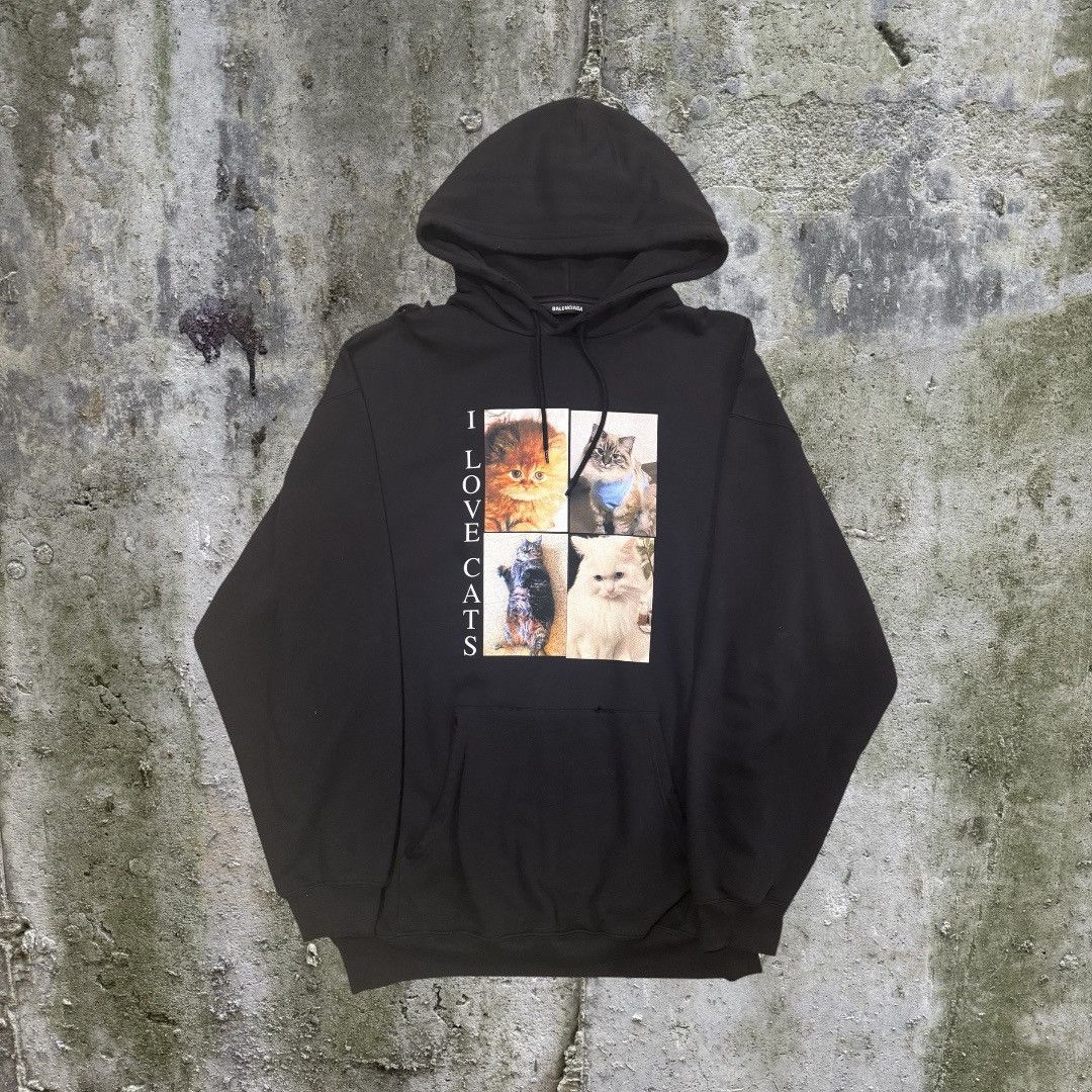 Balenciaga Balenciaga I Love Cats Hoodie | Grailed