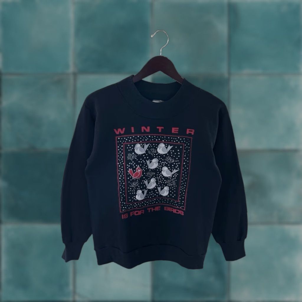 Vintage VINTAGE Fun Stuff NY Sweatshirt Shirt Mens 90s Winter Black Crew Neck Deadstock USA Made Size US M / EU 48-50 / 2 - 1 Thumbnail