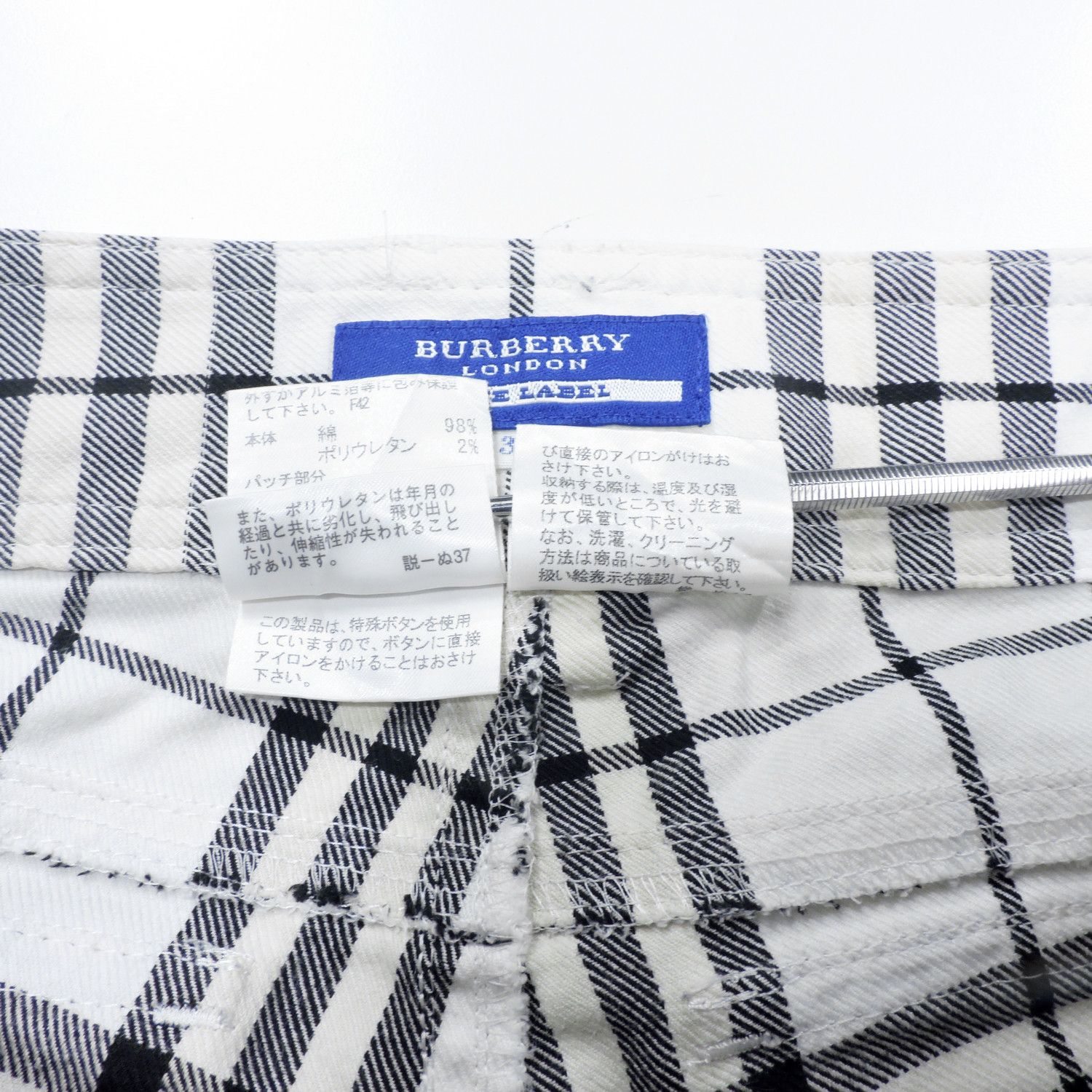 Burberry BURBERRY BLUE LABEL NOVA CHECK GREY WHITE LONG PANTS Size 25" / US 0 / IT 36 - 6 Thumbnail