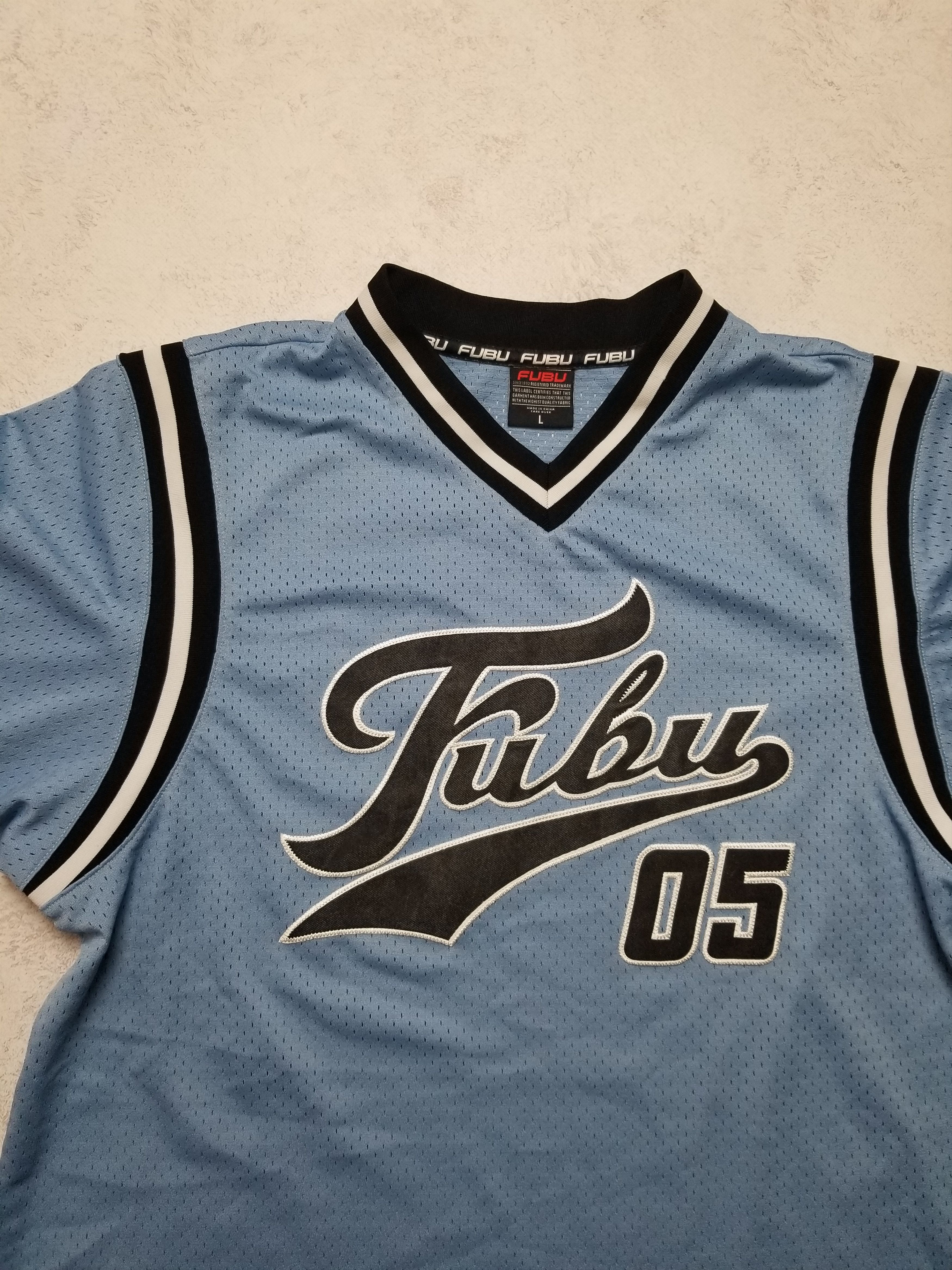 Fubu Fubu Jersey Blue 05 Champions Y2K Baggy Hip Hop Stripe Size US L / EU 52-54 / 3 - 6 Thumbnail
