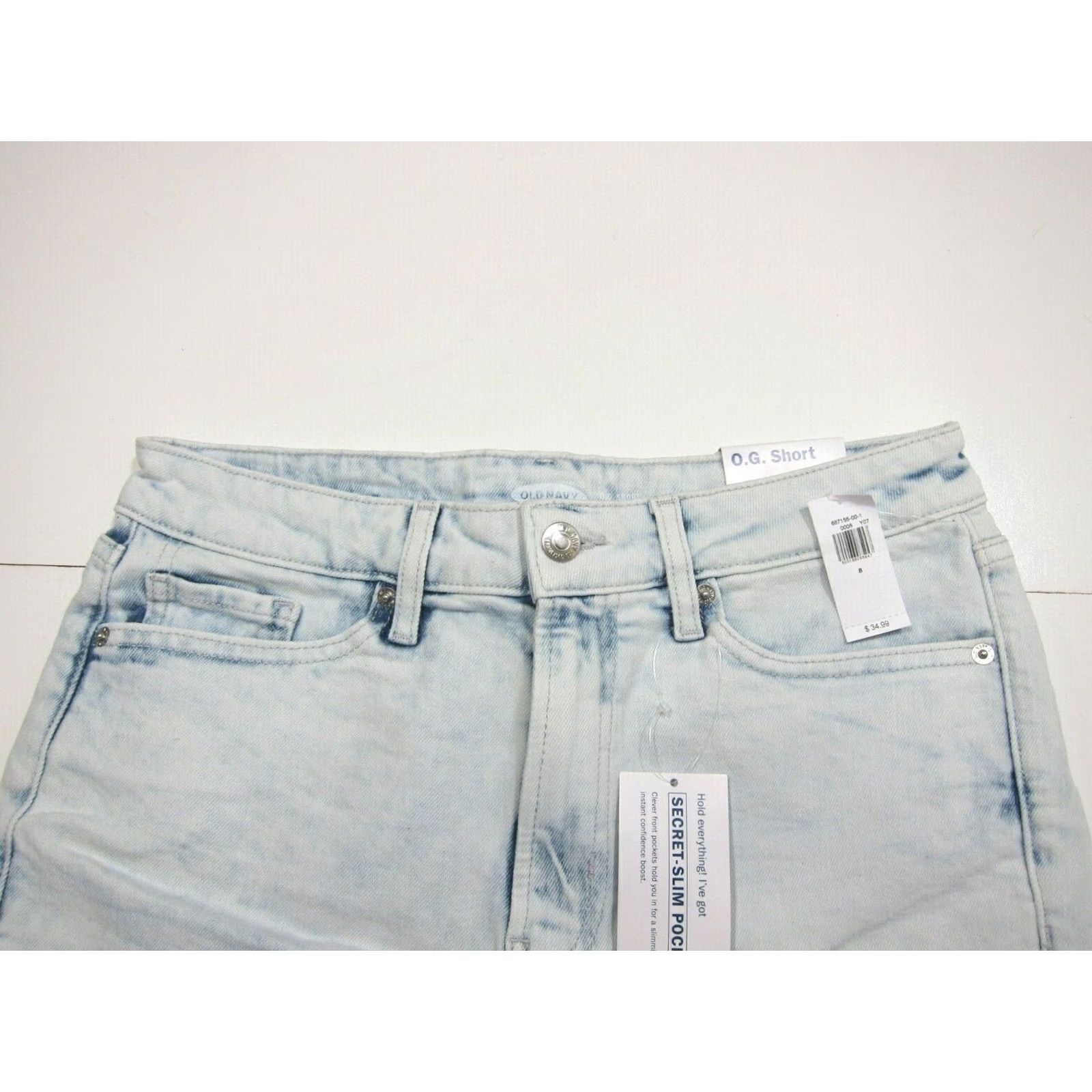Old Navy Old Navy Light Wash Cotton High Rise Waist O.G. Cut Off Jean Shorts Women 8 Size 30" / US 8 / IT 44 - 3 Thumbnail