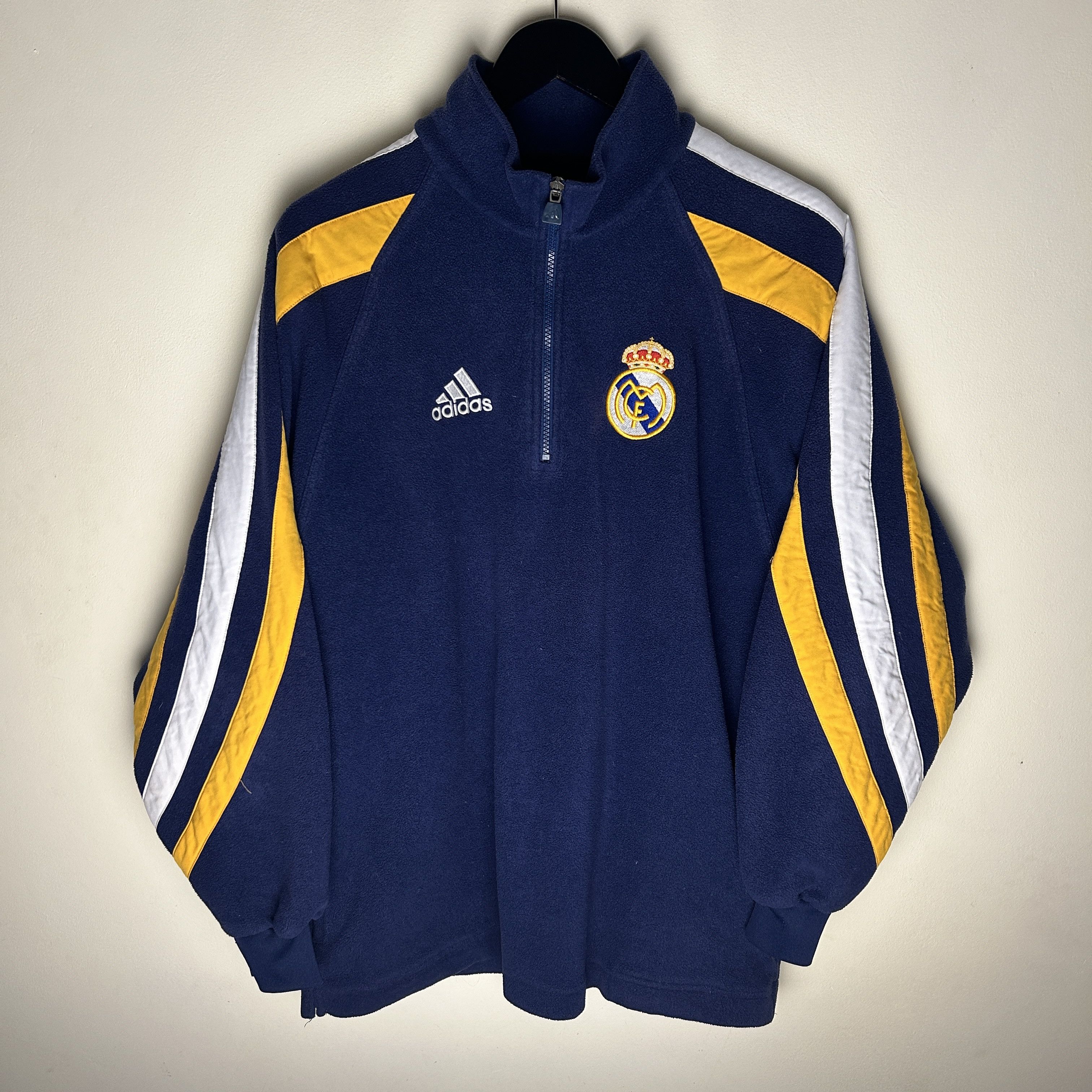 Adidas Vintage Adidas Real Madrid 90's Soccer Fleece Size US XL / EU 56 / 4 - 1 Thumbnail