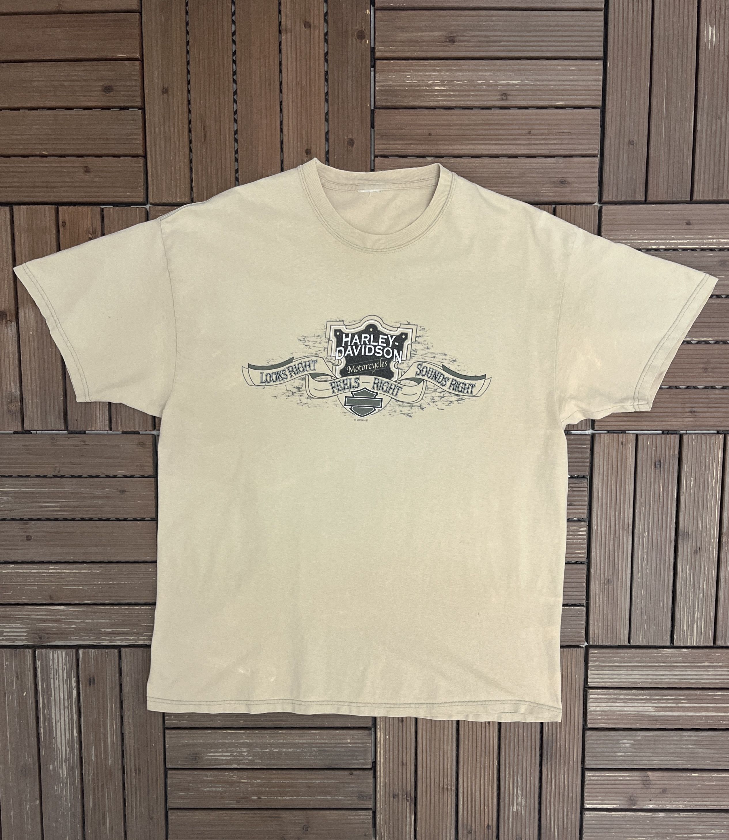 Vintage Harley Davidson New York City Vintage Beige T-Shirt Tee Size US XL / EU 56 / 4 - 1 Thumbnail