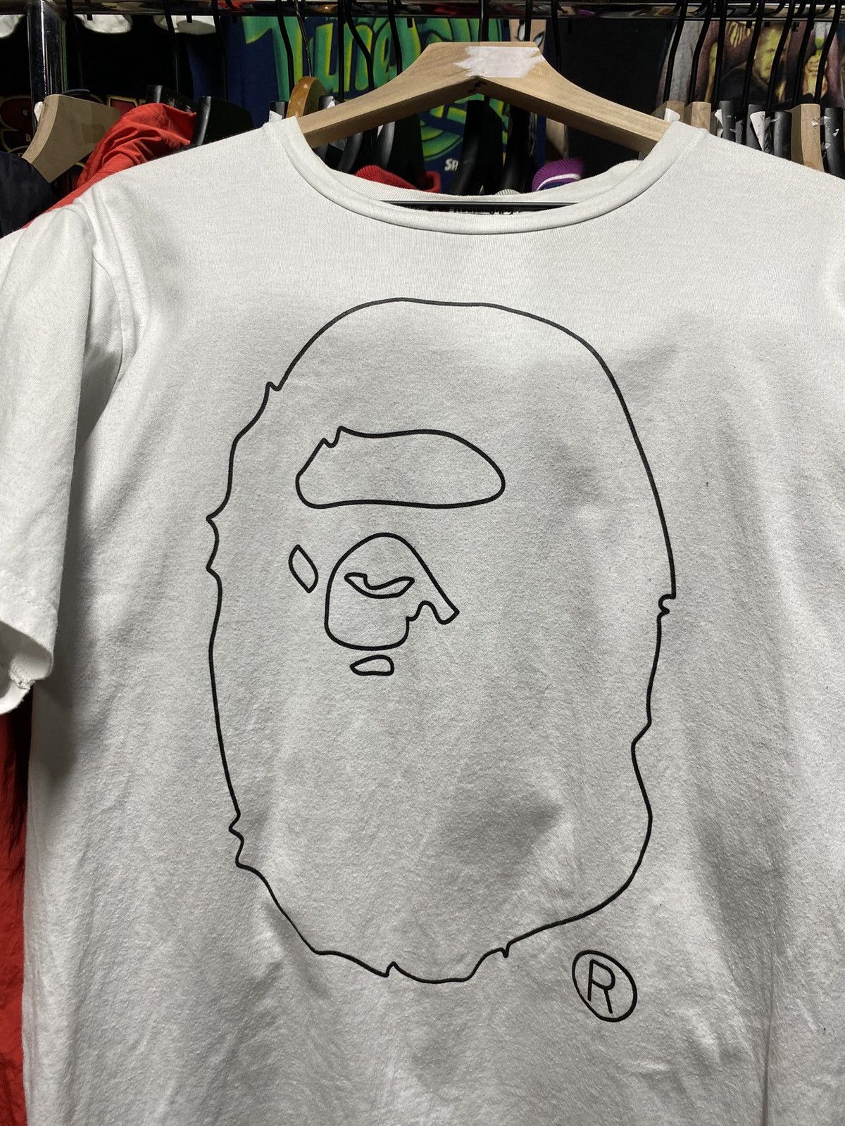 Bape A Bathing Ape Black White Bape Head Tee Shirt Medium Size US M / EU 48-50 / 2 - 4 Thumbnail