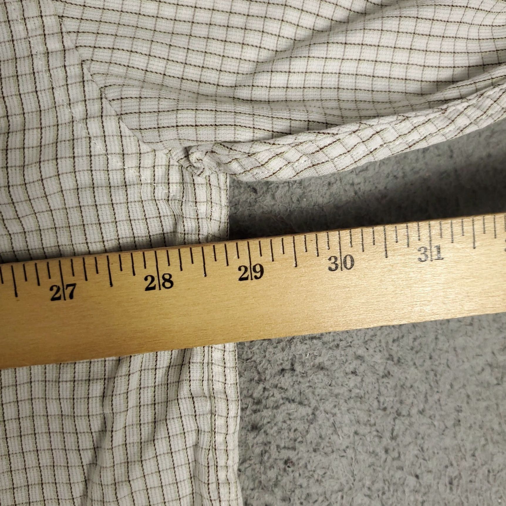 Vintage Jhane Barnes Dress Shirt Mens 18.5 Beige Check Long Sleeve Button Up Size 48R - 5 Thumbnail