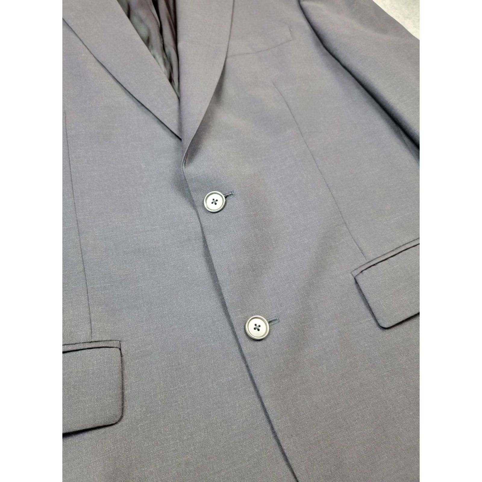 John Varvatos John Varvatos Sullivan Blazer Mens 42 Regular Gray Wool Jacket Suit Coat - Notch Lapel, Double-Vented, Two-Button Front - Dry Clean Only Size 42R - 3 Thumbnail