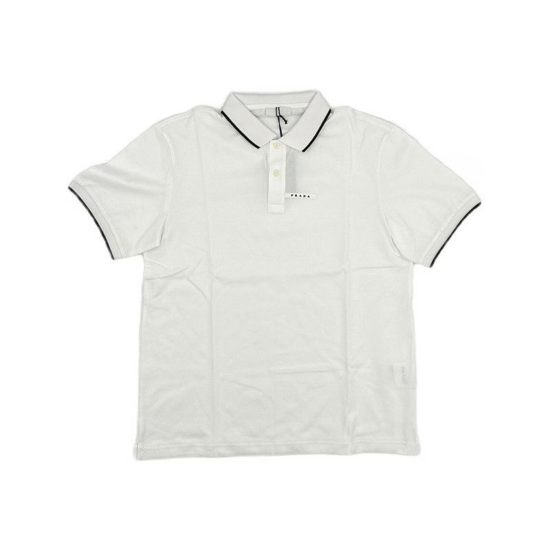 Prada Prada White Casual Short Sleeve Polo Shirt-2506 Size US XXL / EU 58 / 5 - 8 Thumbnail