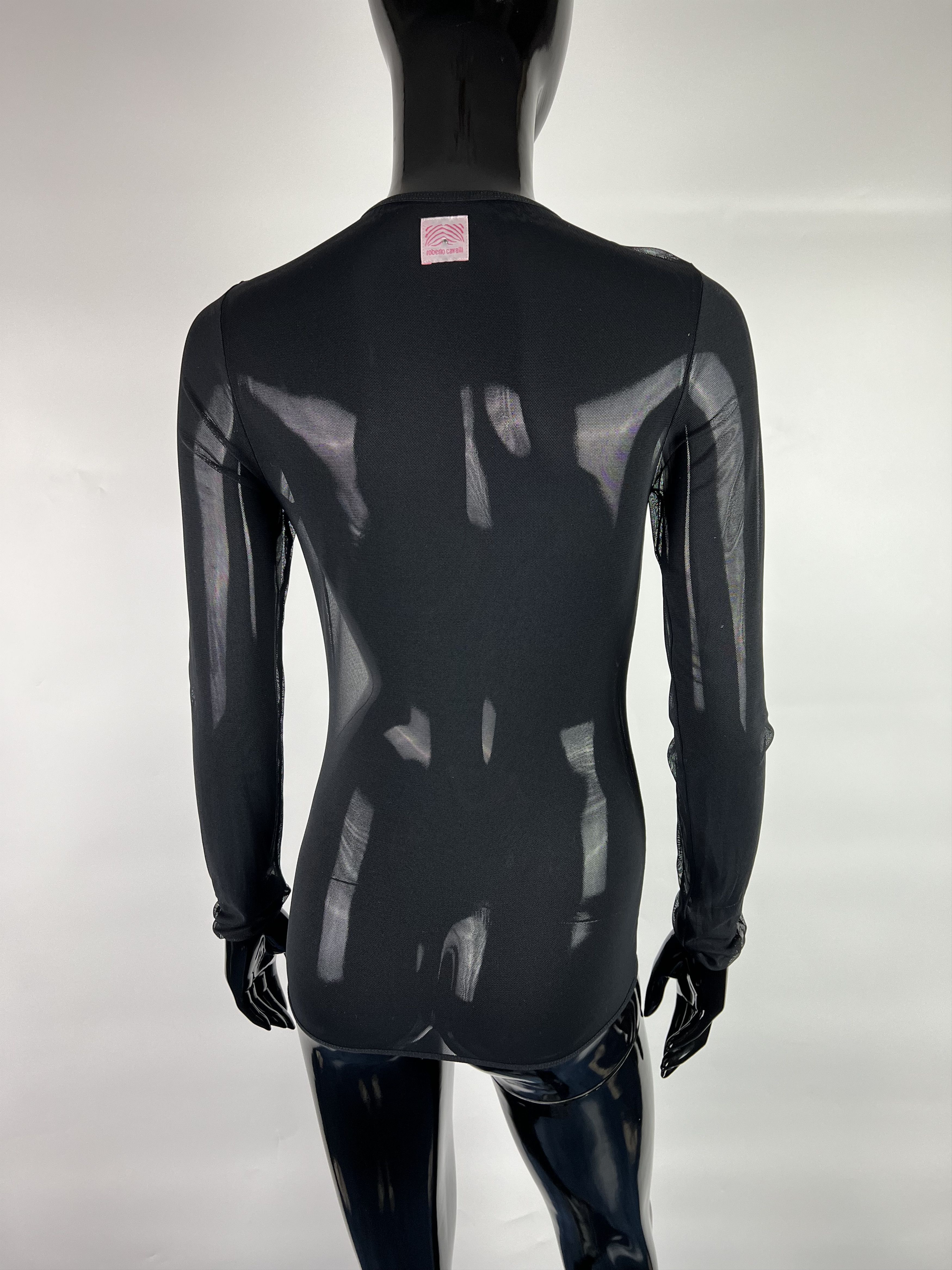 Roberto Cavalli Roberto Cavalli Mesh Long Sleeve Top Size M/L Authentic Size M / US 6-8 / IT 42-44 - 2 Thumbnail