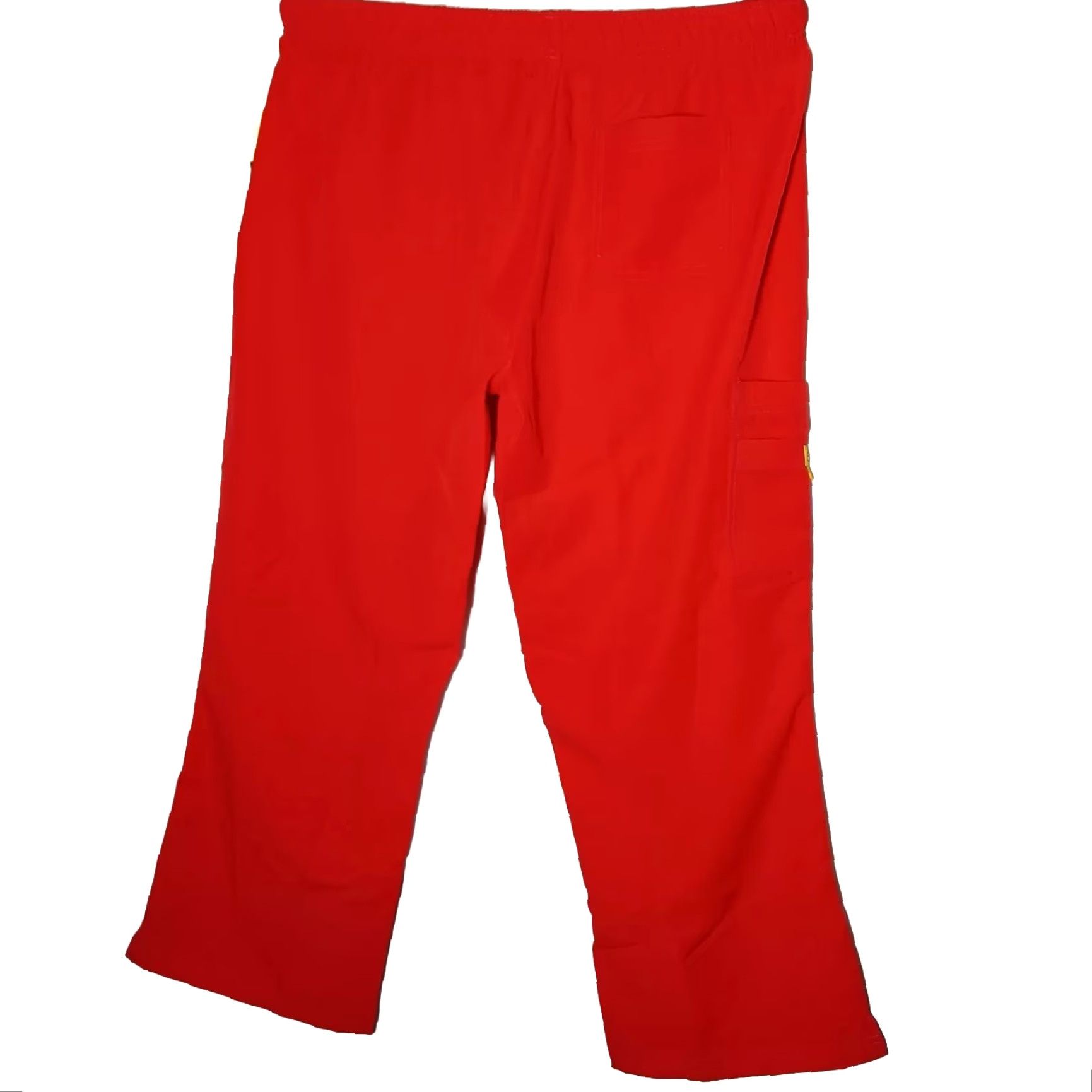 Vintage VINTAGE WonderWink Scrub Pants Womens 2XLP Petite Orange Poppy Stretch Cargo Pocket Size 40" / US 18 - 2 Thumbnail