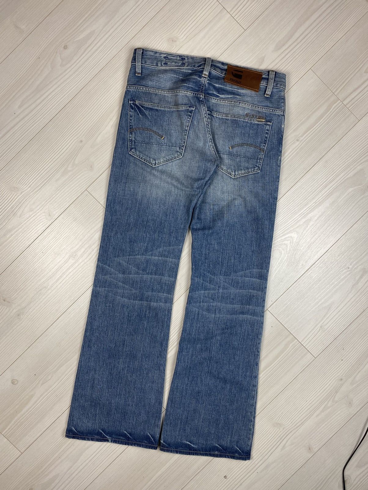 G-Star × Vintage Avant garde flared Gstar raw jeans Historic Glamour style Size 30" / US 8 / IT 44 - 2 Thumbnail