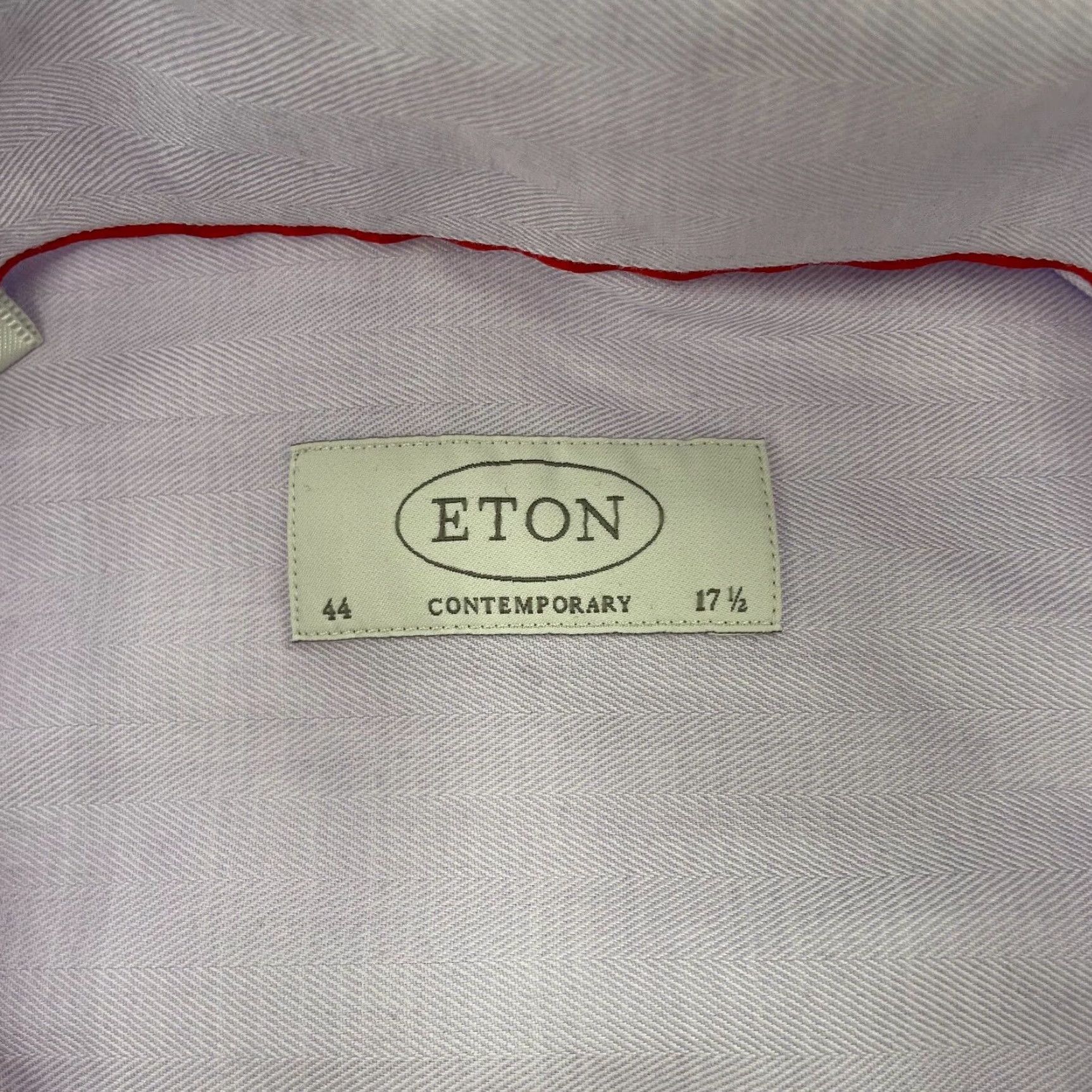 Eton VINTAGE Eton Shirt Men 17.5 Purple Solid Long Sleeve Cotton Button Up Business Casual Formal Shirt Size US XL / EU 56 / 4 - 4 Thumbnail