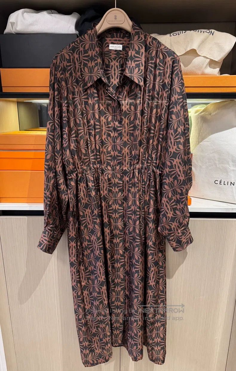 Dries Van Noten Dries Van Noten SIZE:40 Printed Silk Dress Size S / US 4 / IT 40 - 1 Thumbnail