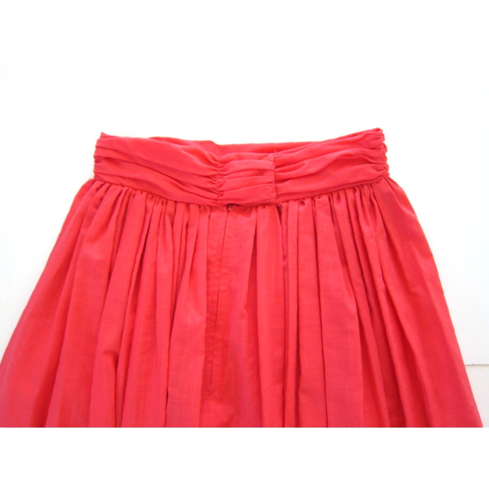 Vintage Vintage Handmade Pink Ruched Floral Embroidered Pocket High Rise Midi Skirt S Cool? Size 28" / US 6 / IT 42 - 6 Thumbnail