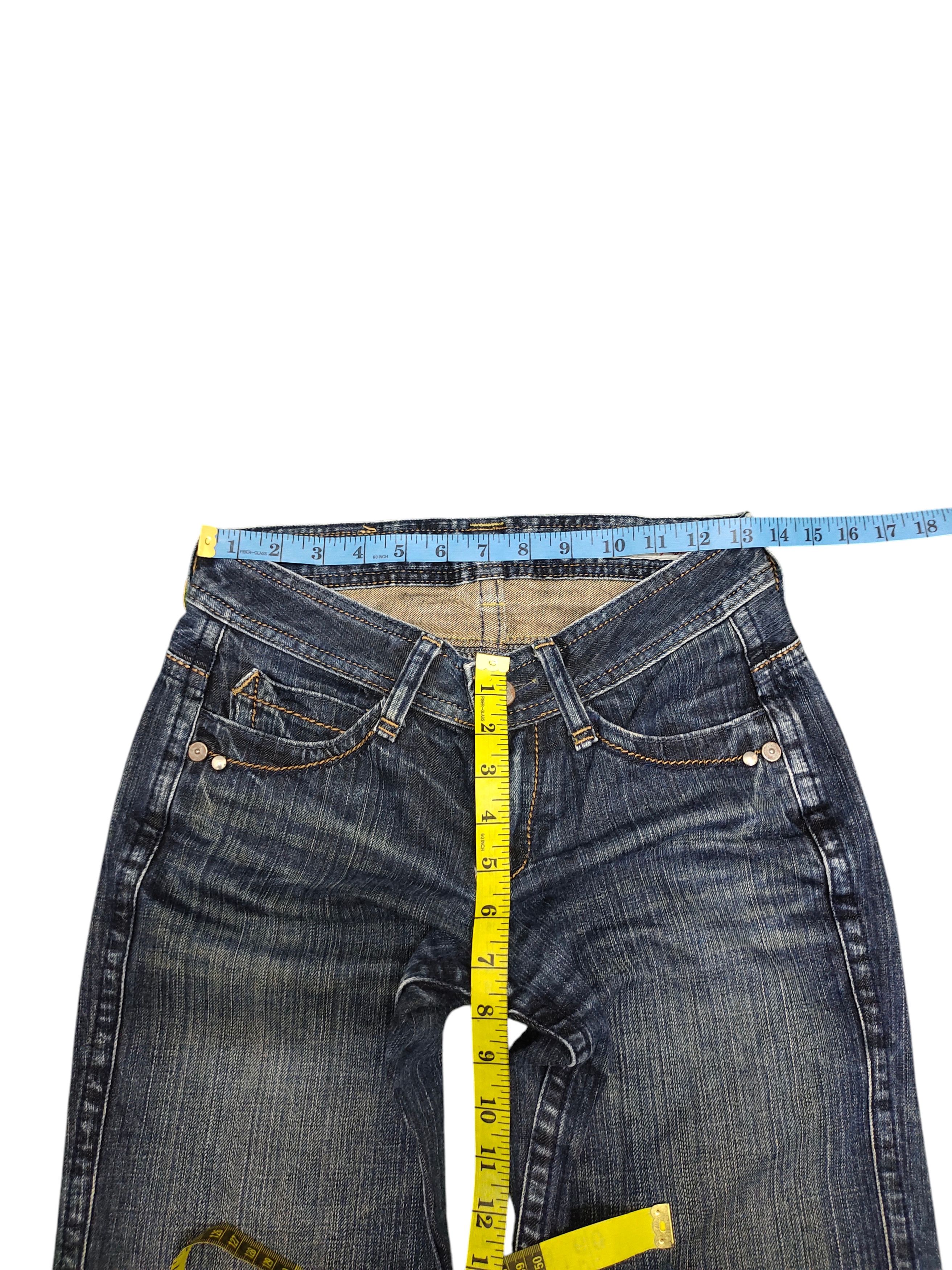 Le Grande Bleu (L.G.B.) Flare Jeans Brappers Embroidered Denim Bootcut Low Rise Size US 27 - 16 Thumbnail