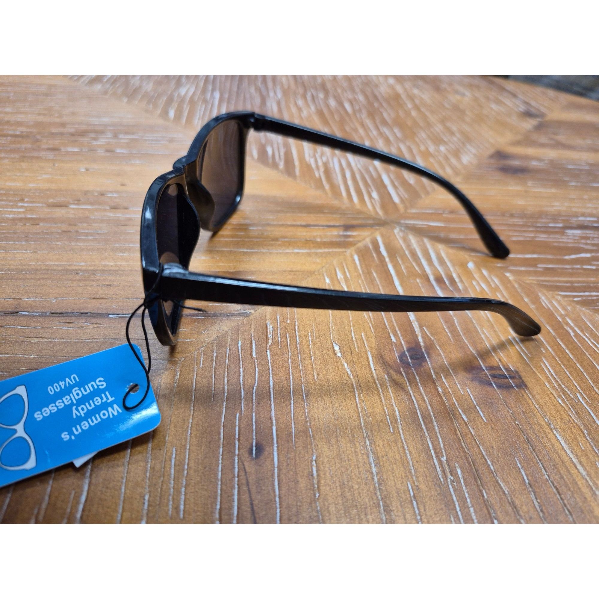 Other Womens Trendy Black UV400 Sunglasses With Tag Square Frame S Size ONE SIZE - 3 Thumbnail